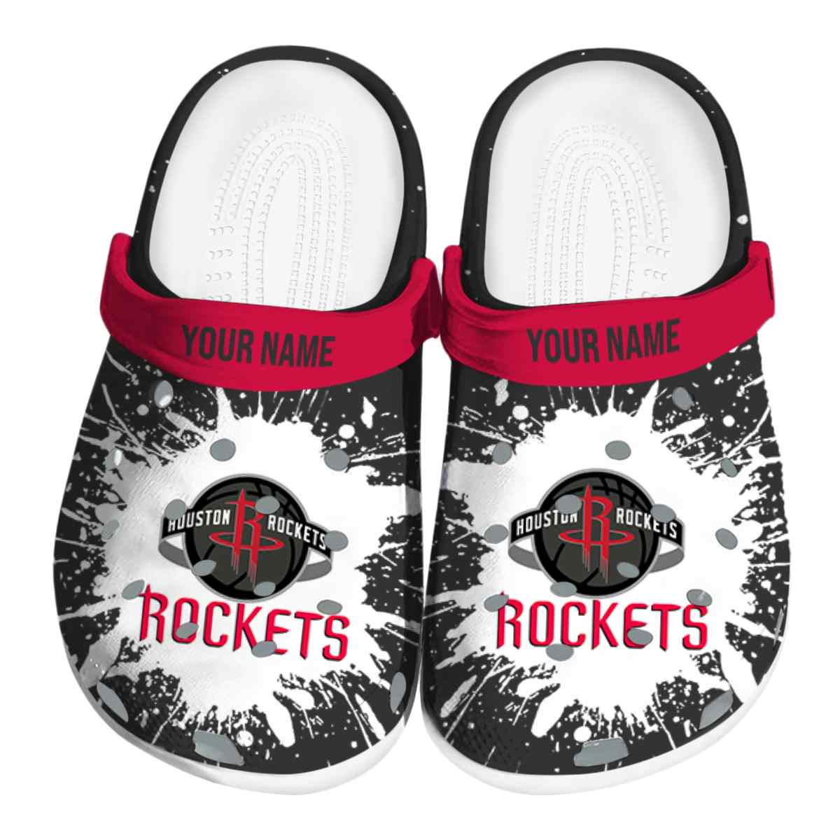 Cronocare Sport Crocs Houston Rockets NBA Basketball Crocs Crocband Clogs Shoes