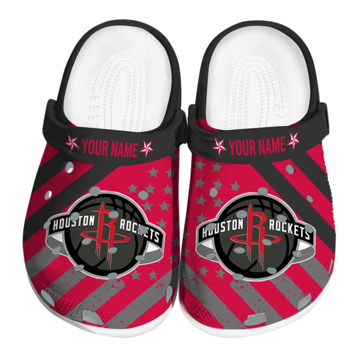 Cronocare Sport Crocs Houston Rockets NBA Basketball Crocs Crocband Clogs Shoes