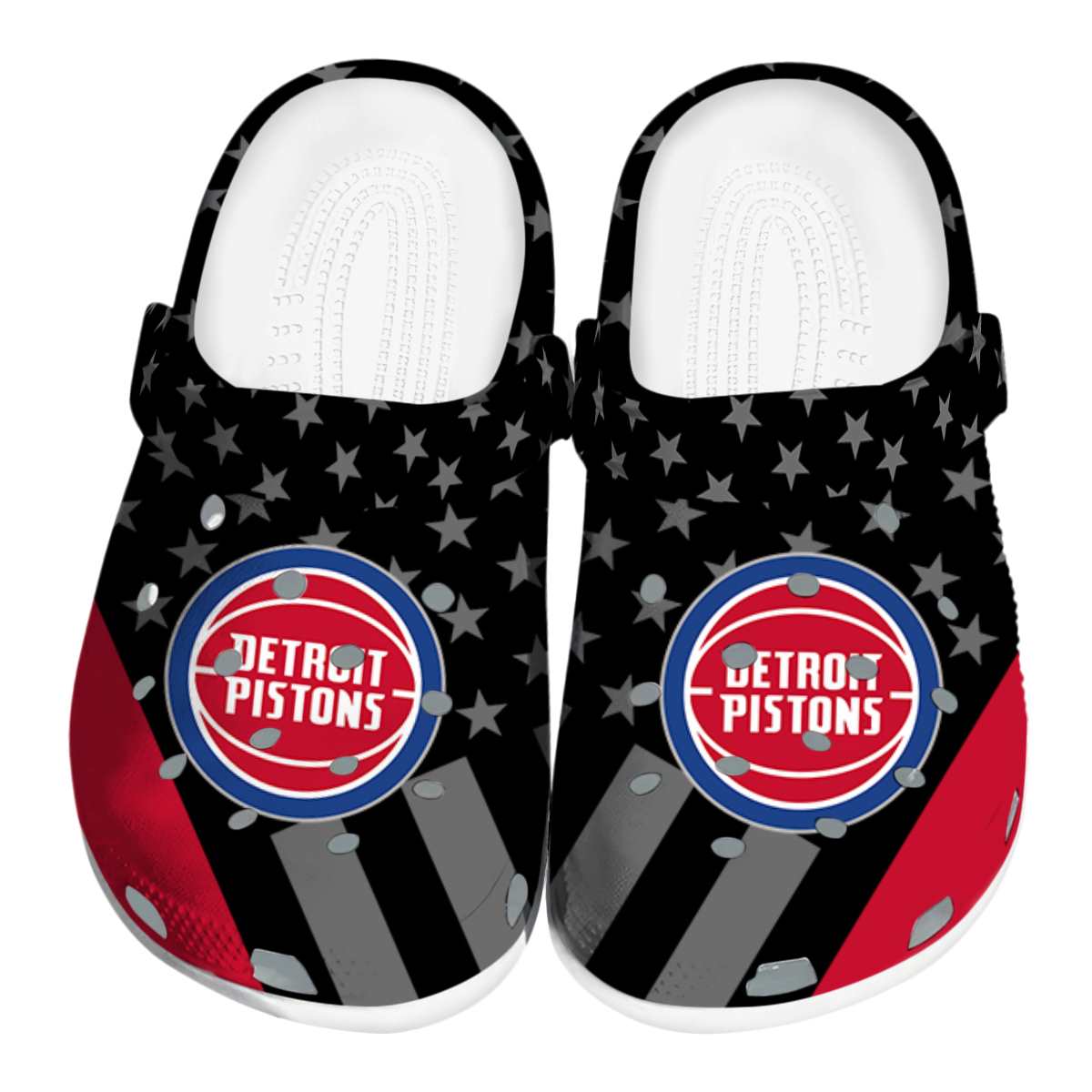 Cronocare Sport Crocs Detroit Pistons NBA Basketball Crocs Crocband Clogs Shoes
