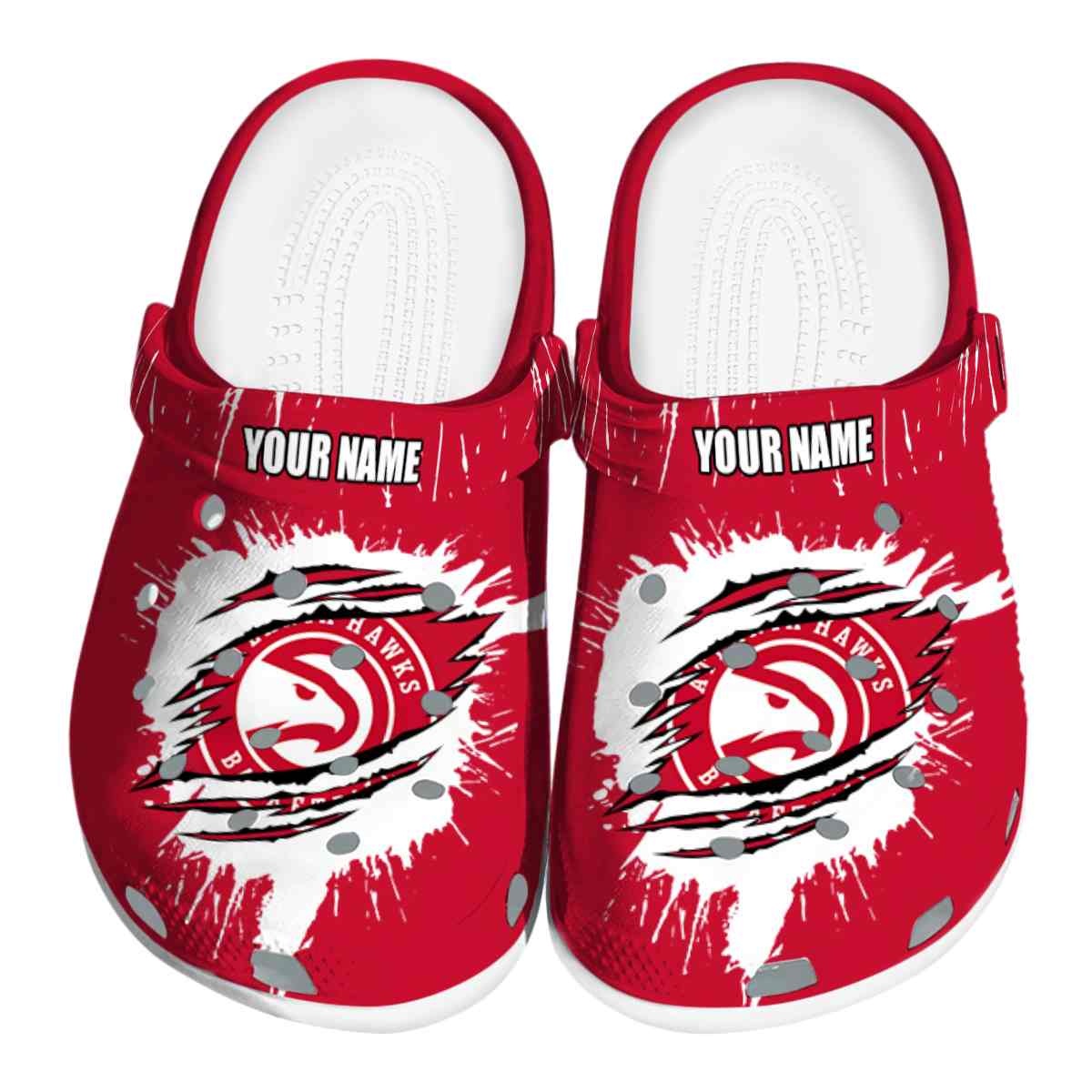 Cronocare Sport Crocs Atlanta Hawks NBA Basketball Crocs Crocband Clogs Shoes