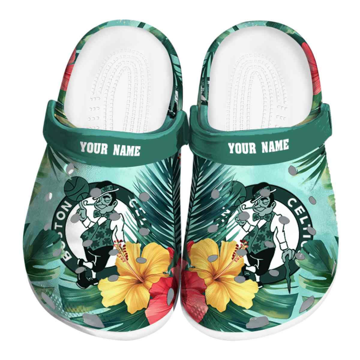 Cronocare Sport Crocs Boston Celtics NBA Basketball Crocs Crocband Clogs Shoes