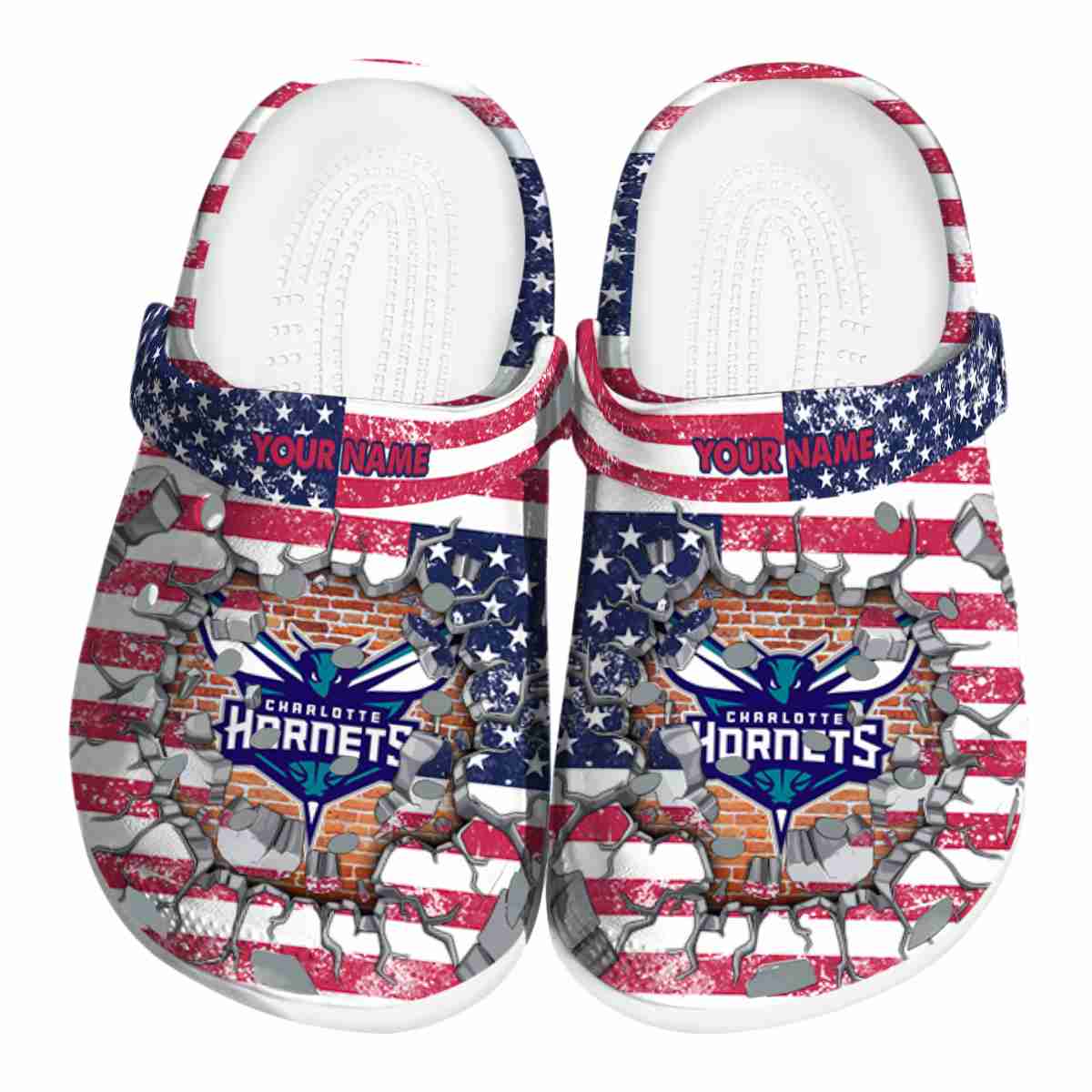 Cronocare Sport Crocs Charlotte Hornets NBA Basketball Crocs Crocband Clogs Shoes