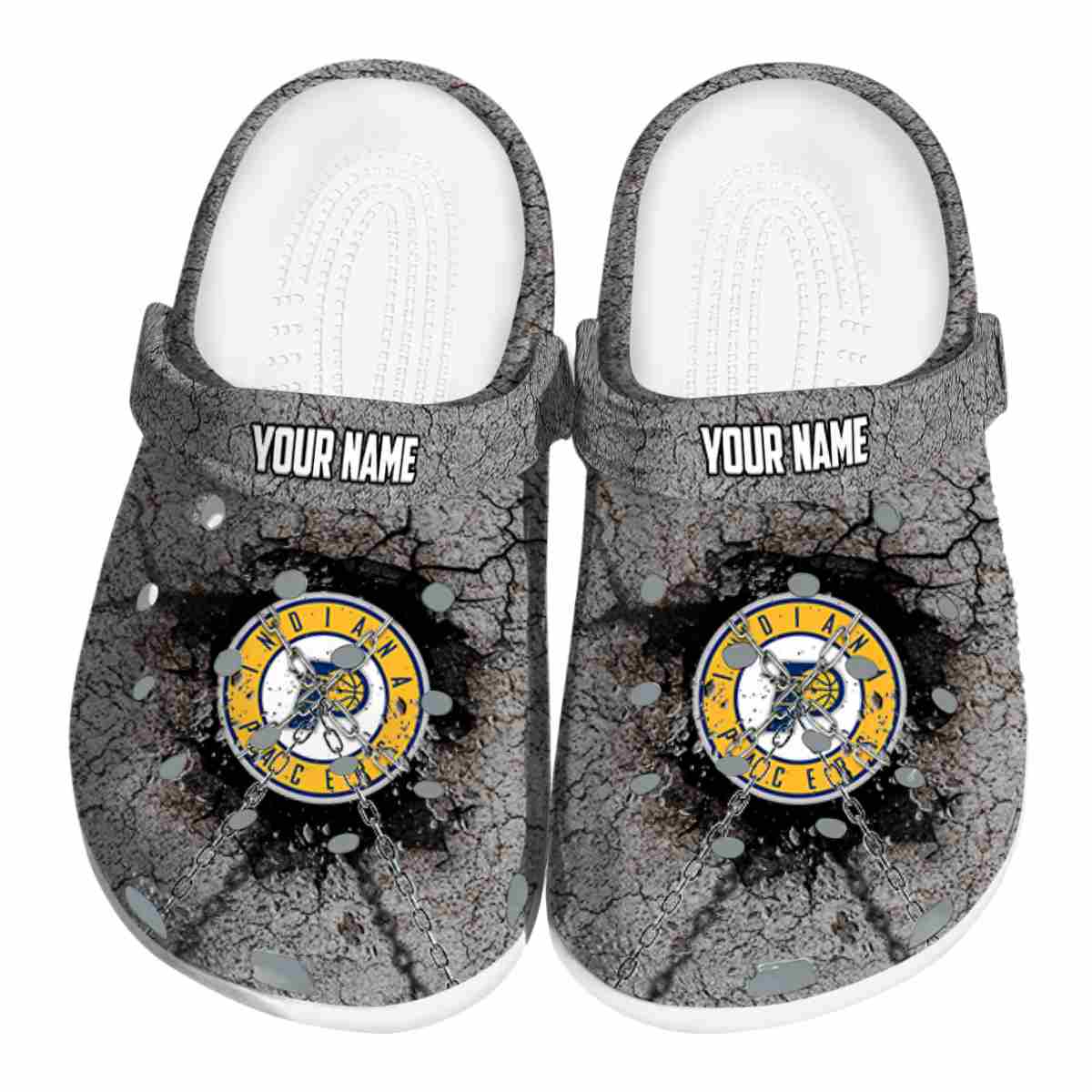 Cronocare Sport Crocs Indiana Pacers NBA Basketball Crocs Crocband Clogs Shoes