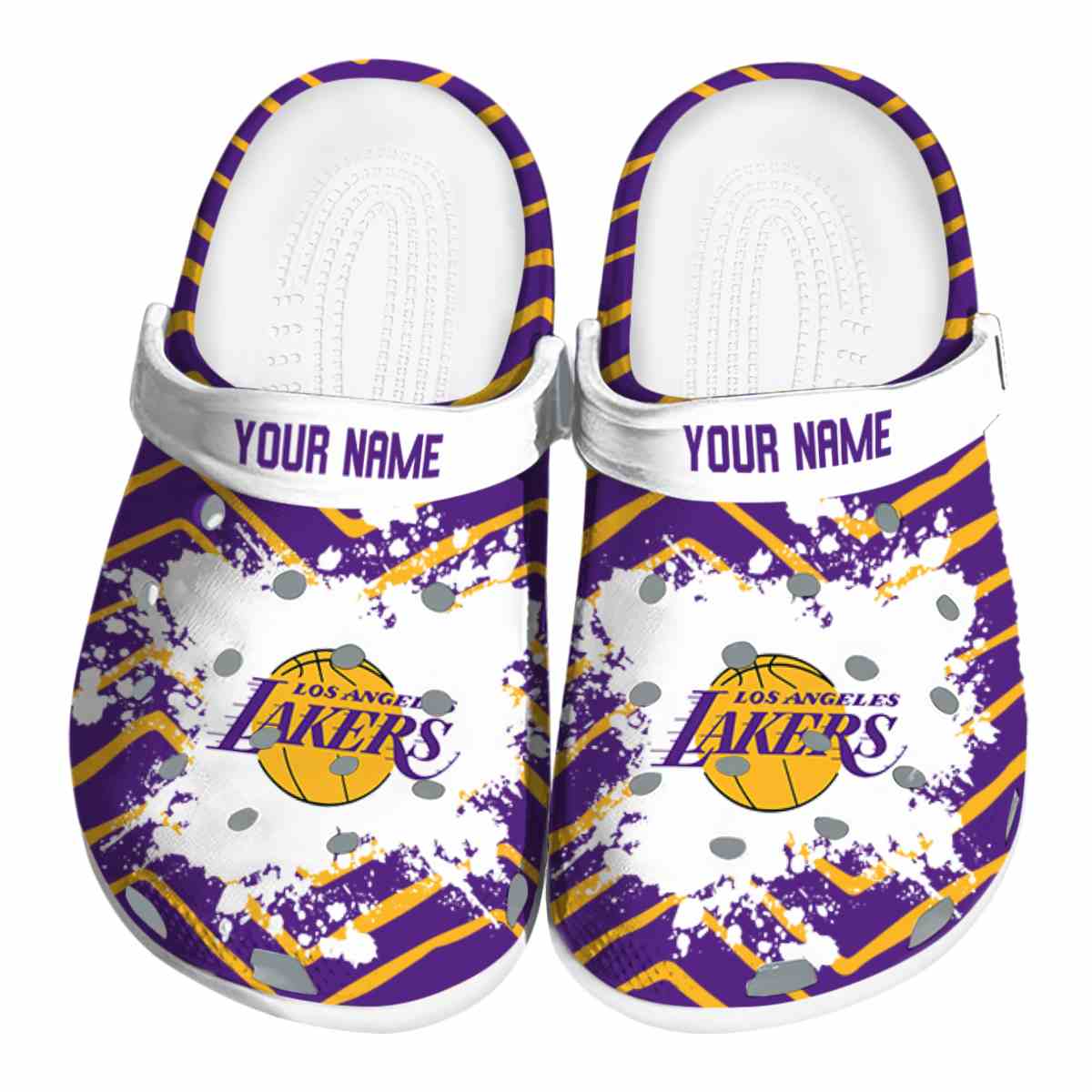 Cronocare Sport Crocs Los Angeles Lakers NBA Basketball Crocs Crocband Clogs Shoes