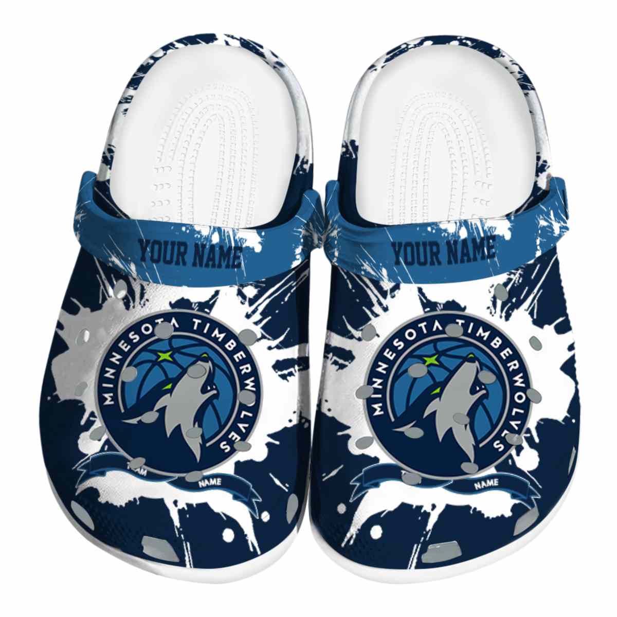 Cronocare Sport Crocs Minnesota Timberwolves NBA Basketball Crocs Crocband Clogs Shoes
