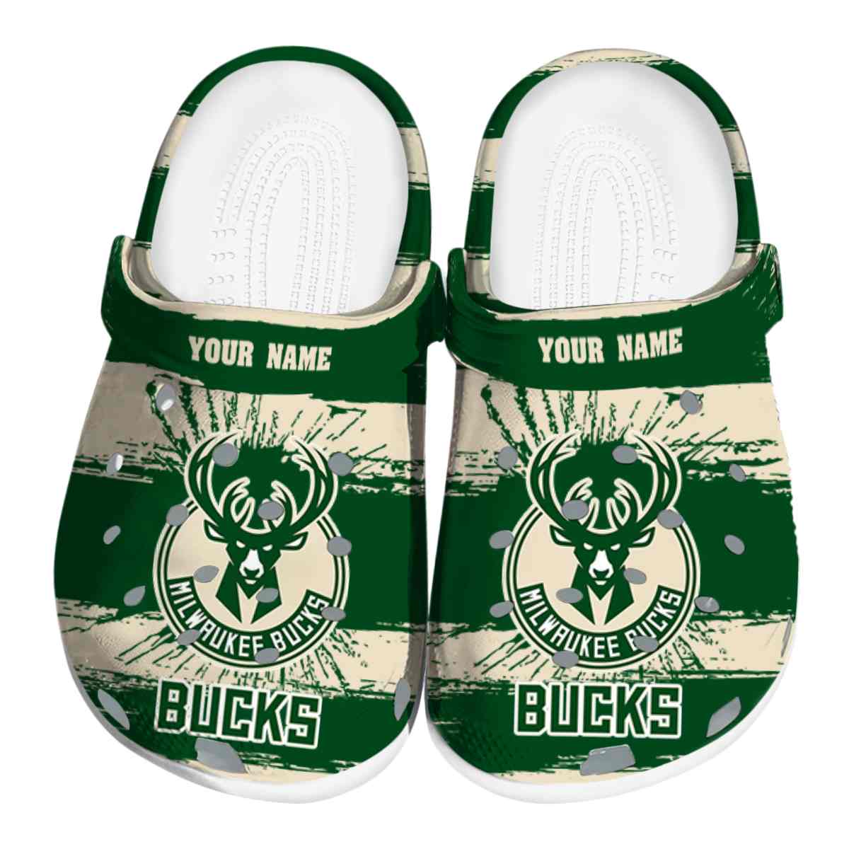 Cronocare Sport Crocs Milwaukee Bucks NBA Basketball Crocs Crocband Clogs Shoes