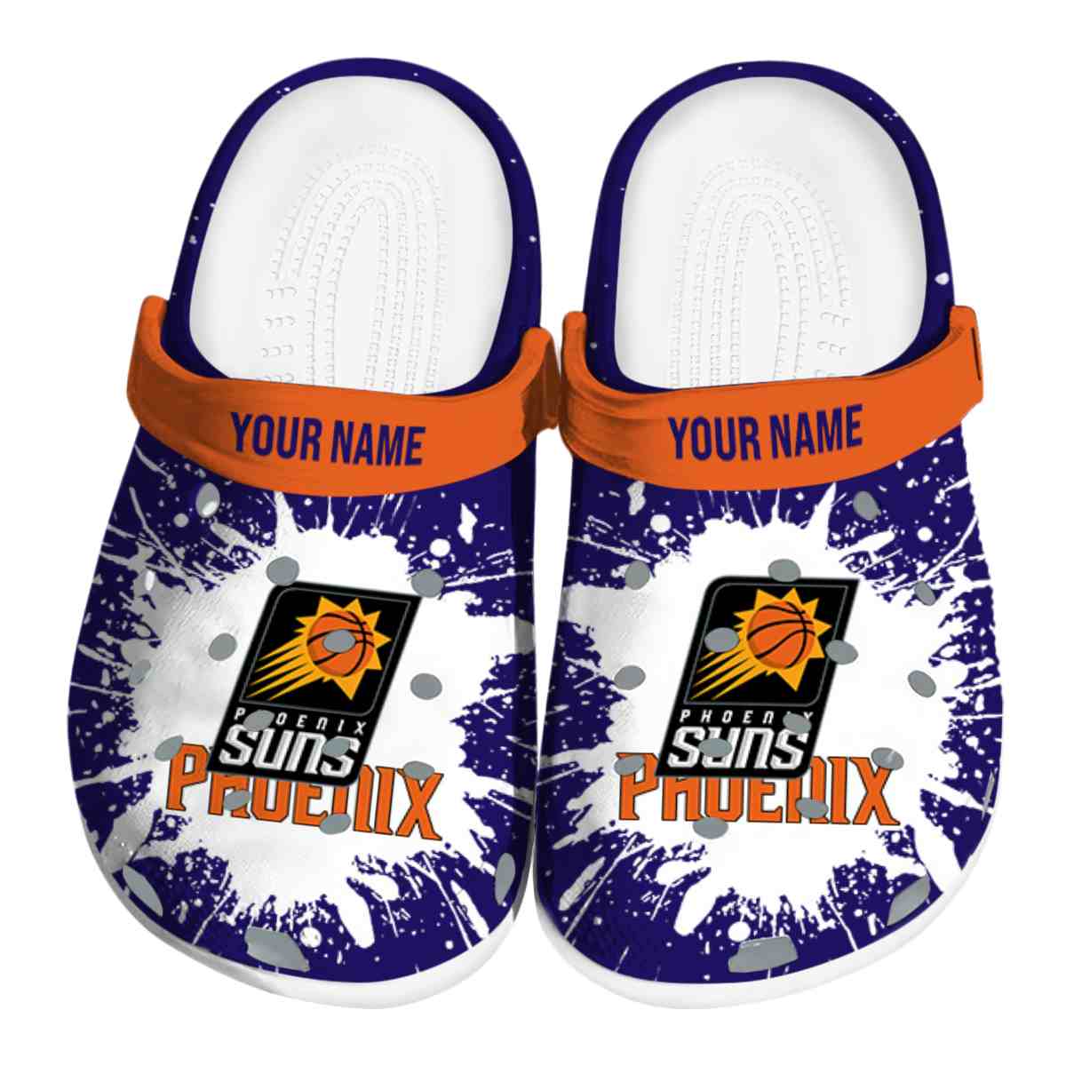 Cronocare Sport Crocs Phoenix Suns NBA Basketball Crocs Crocband Clogs Shoes