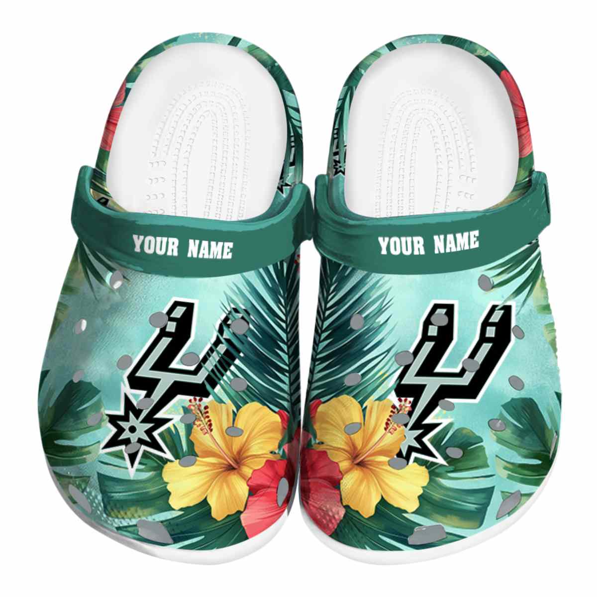 Cronocare Sport Crocsan Antonio Spurs NBA Basketball Crocs Crocband Clogs Shoes