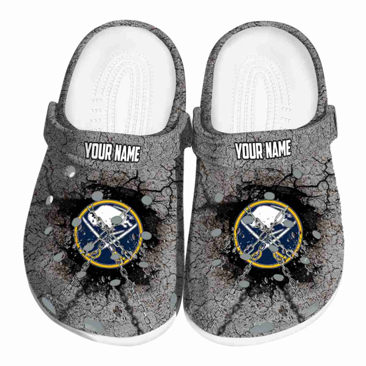 Cronocare Buffalo Sabres NHL Sport Crocs Crocband Clogs Shoes