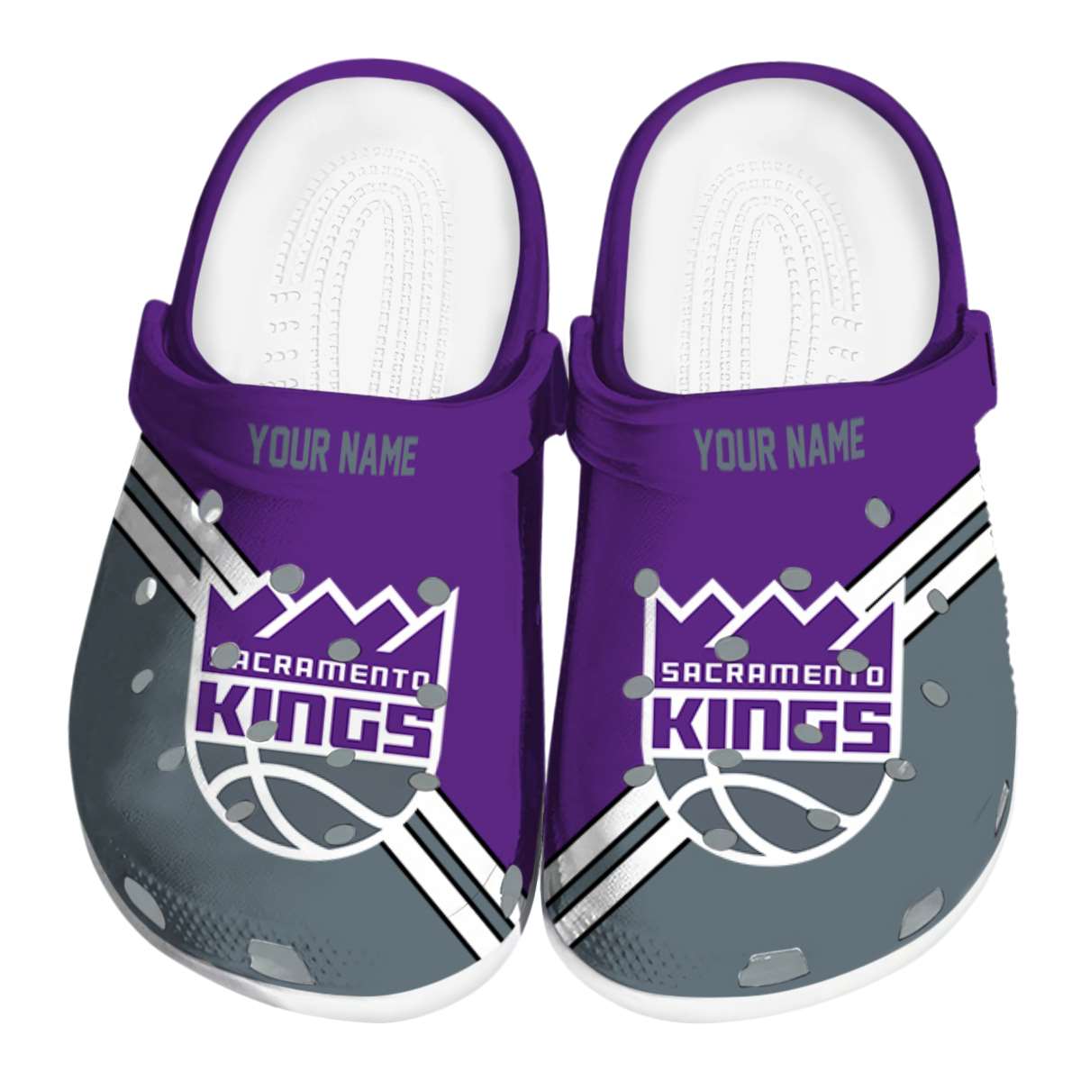 Cronocare Sport Crocsacramento Kings NBA Basketball Crocs Crocband Clogs Shoes
