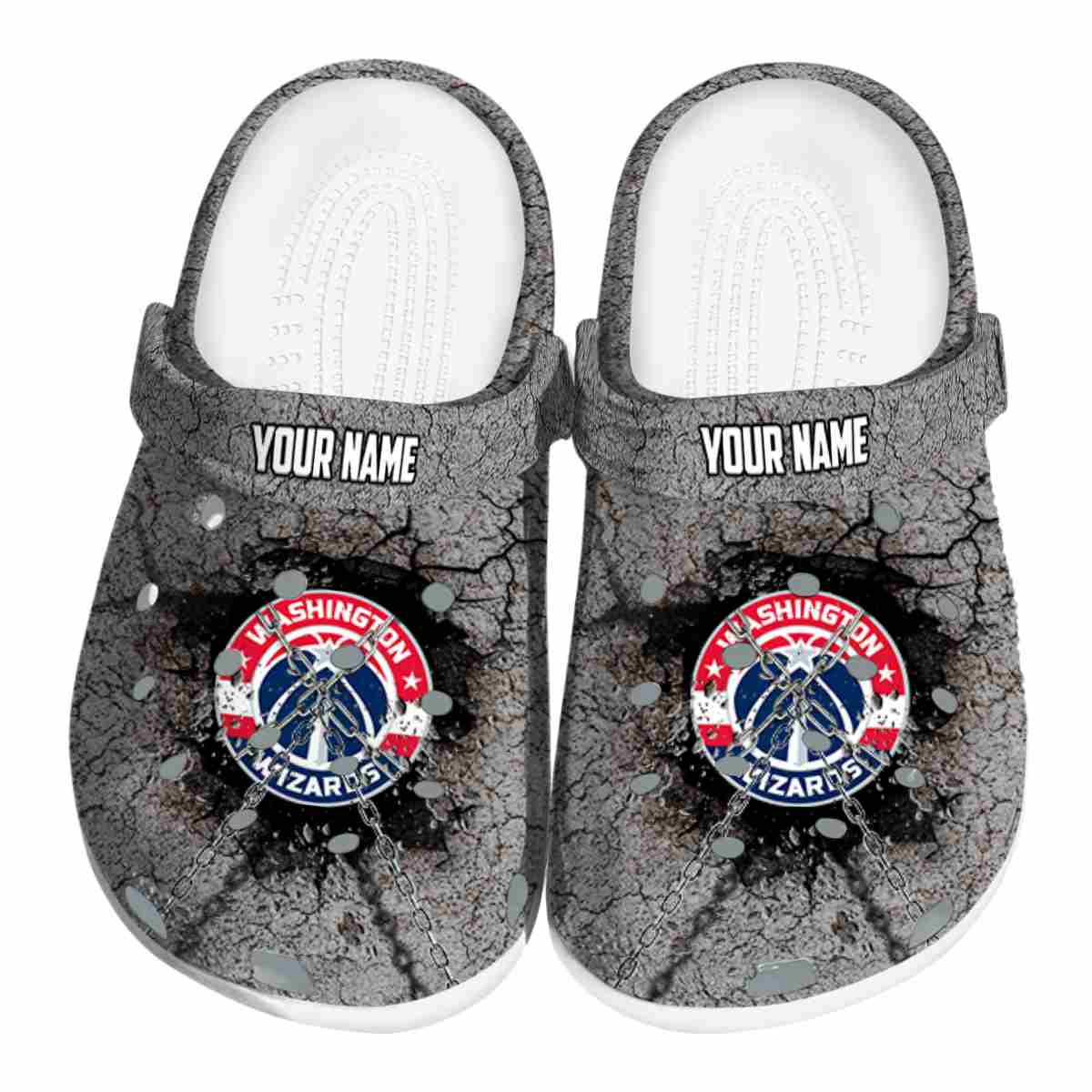 Cronocare Sport Crocs Washington Wizards NBA Basketball Crocs Crocband Clogs Shoes