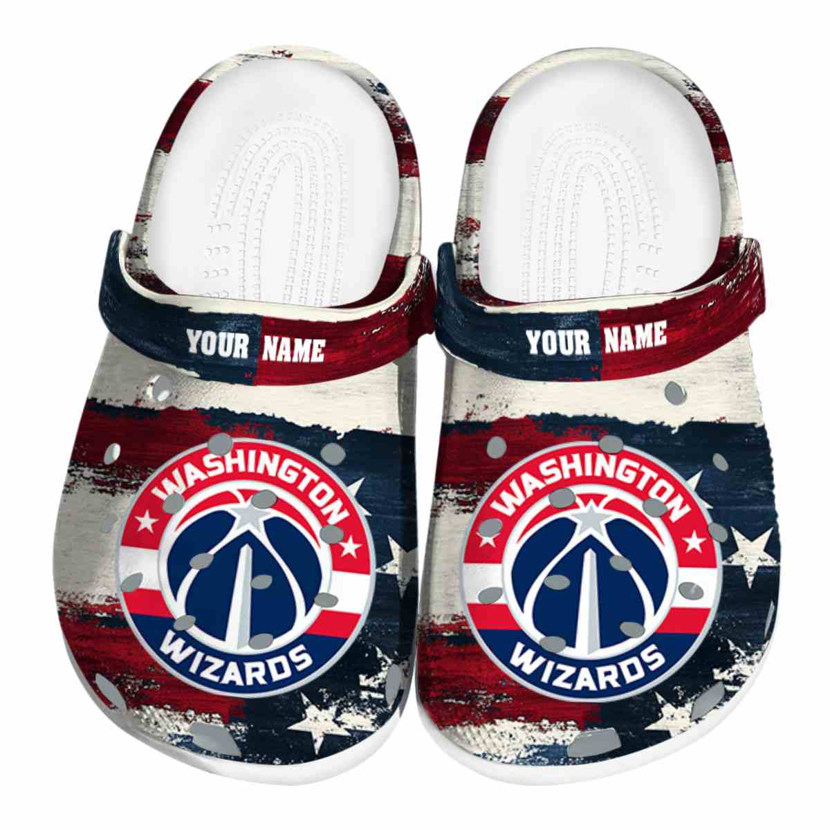 Cronocare Sport Crocs Washington Wizards NBA Basketball Crocs Crocband Clogs Shoes