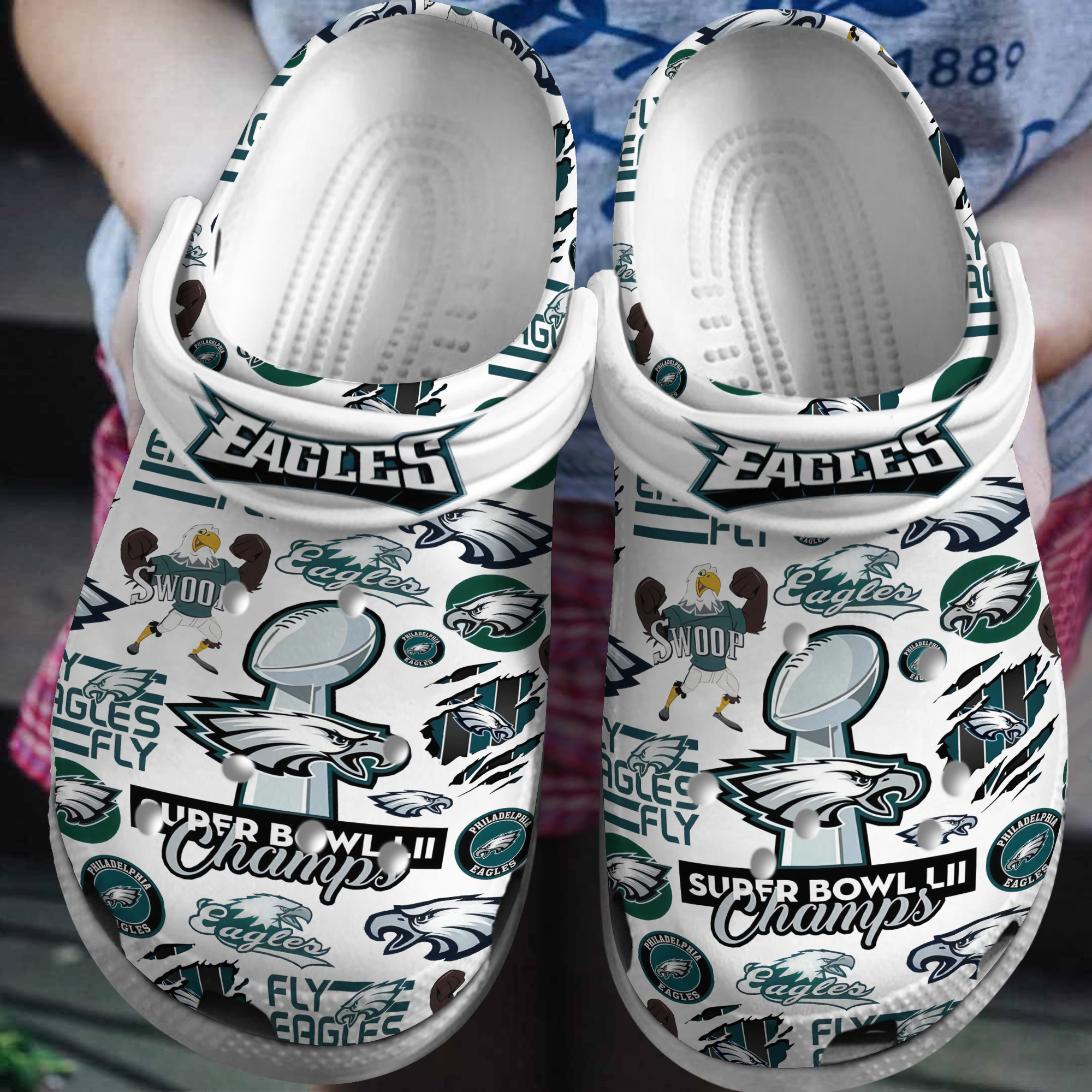 Cronocare Philadelphia Eagles NFL Sport Crocshoes For Men Women