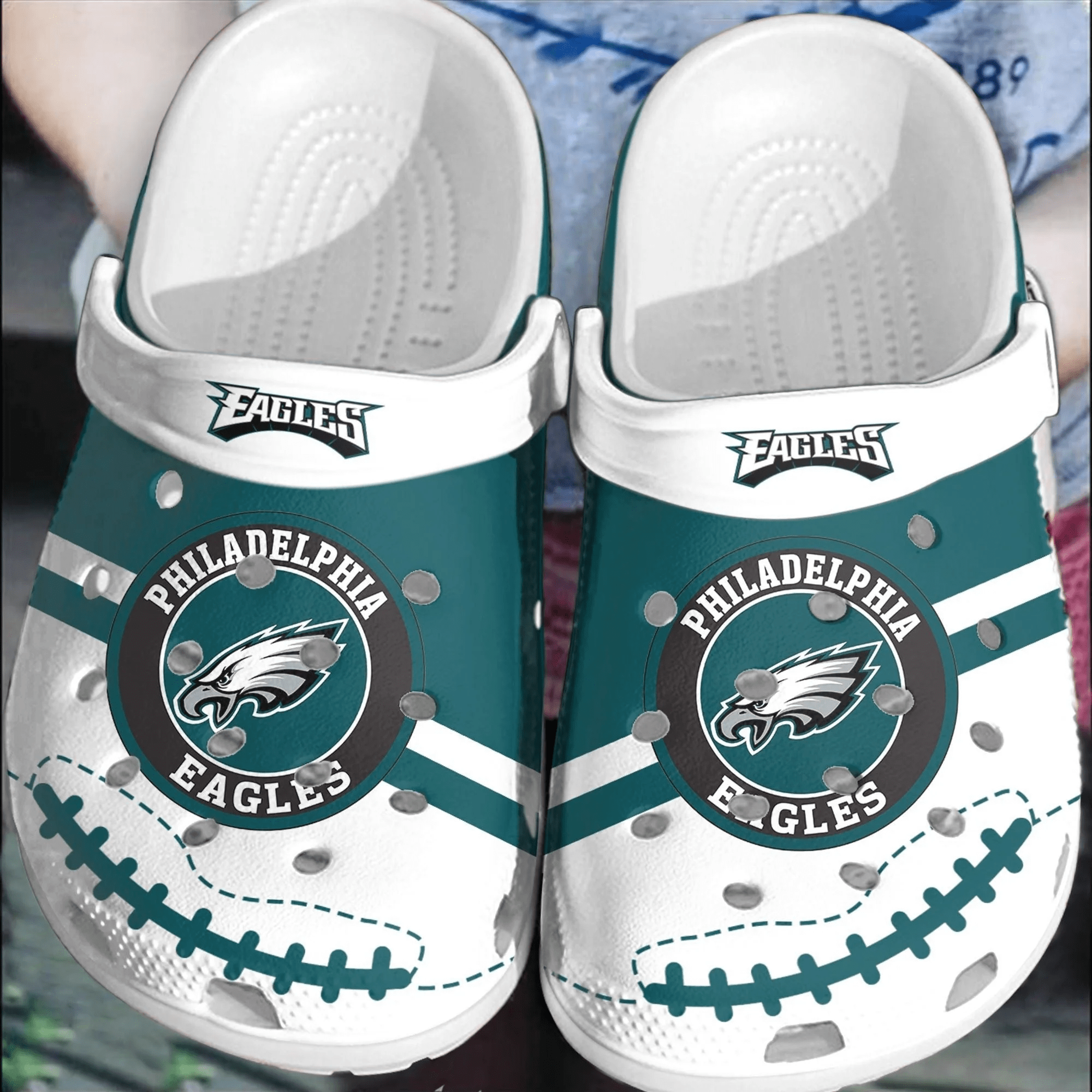 Cronocare NFL Philadelphia Eagles Football Crocband Crocs Clogs Comfortable Shoes For Men Women