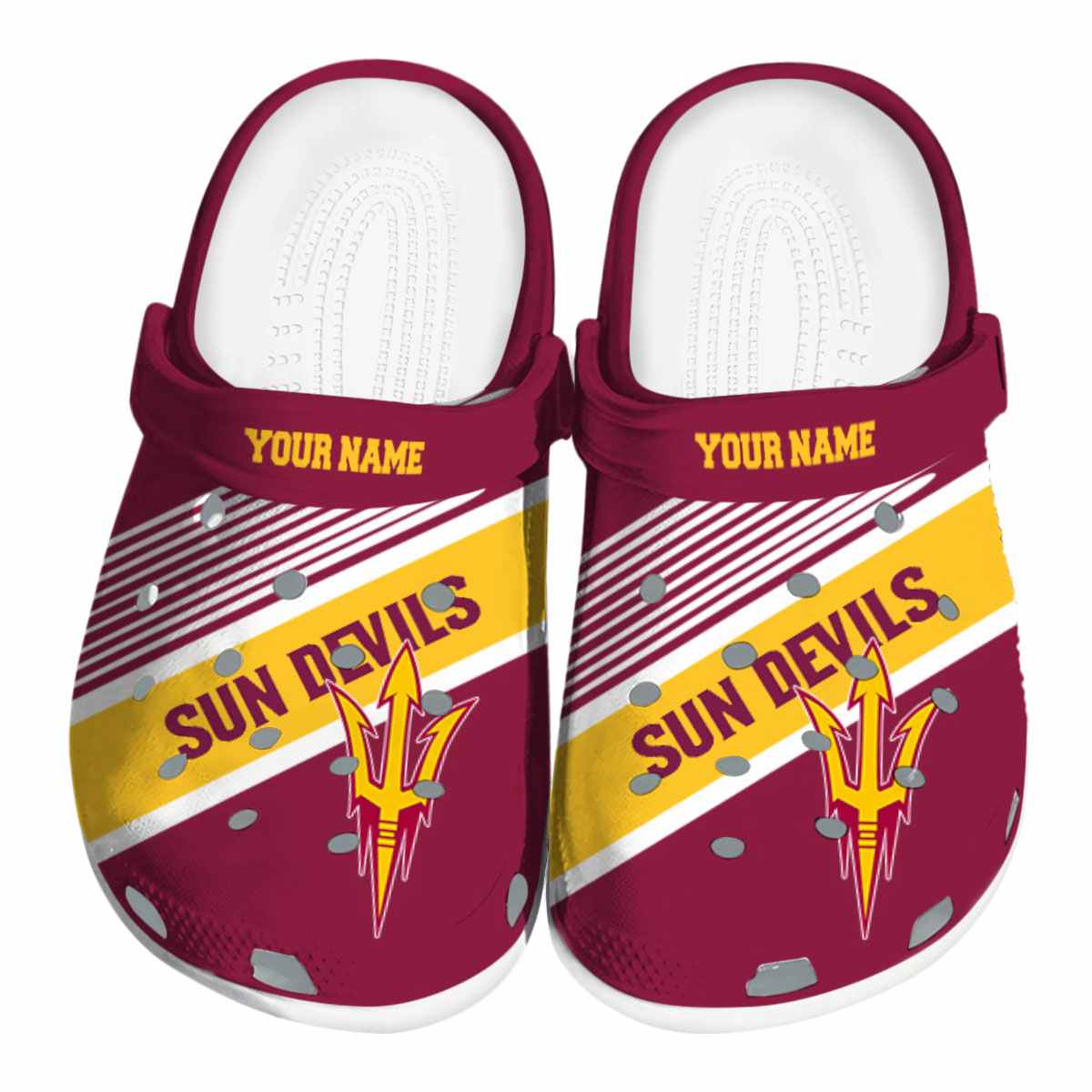 Ncaa Sport Cronocare Arizona State Sun Devils Crocs Crocband Clogs Shoes