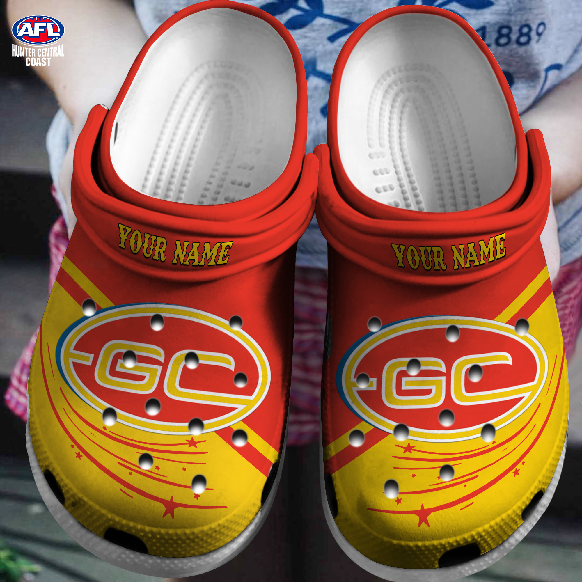 Cronocare Gold Coast SUNS AFL Personalized Crocs