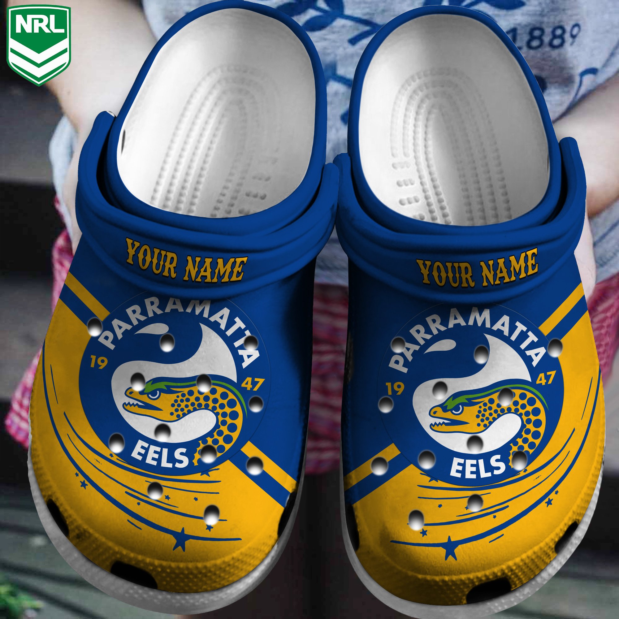 Cronocare Parramatta Eels NRL Personalized Crocs