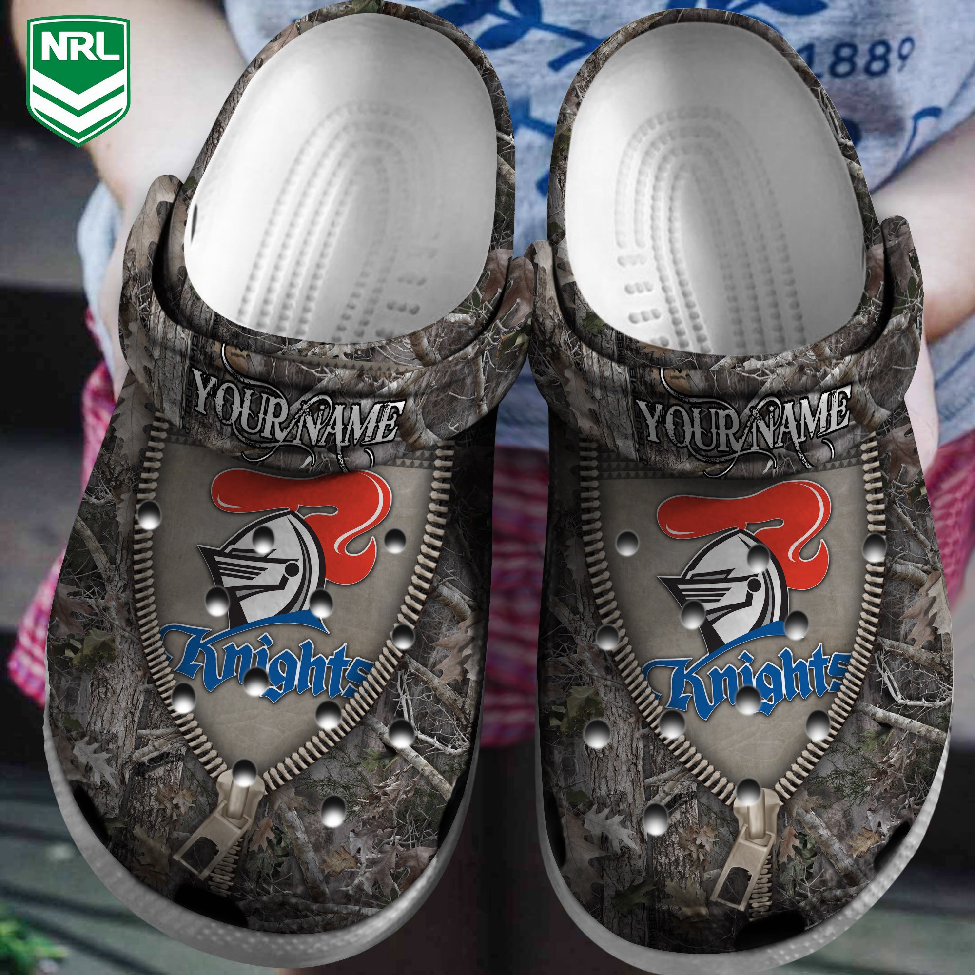 Cronocare Newcastle Knights NRL Hunting Personalized Crocshoes For Fans