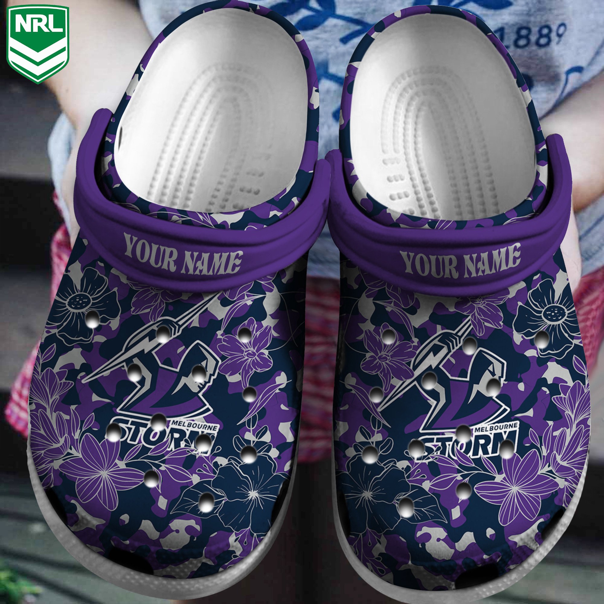Cronocare Melbourne Storm NRL New Personalized Crocshoes For Fans Limited Edition