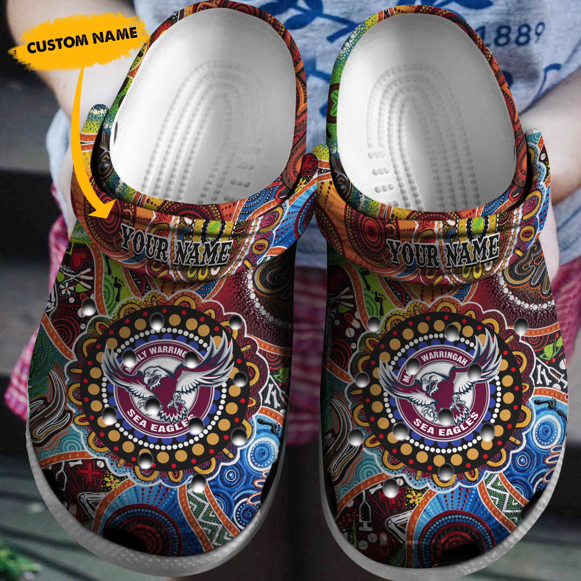 Cronocare Manly-Warringah Sea Eagles NRLC Naidoc Week Personalized Crocs For Fans Limited Edition