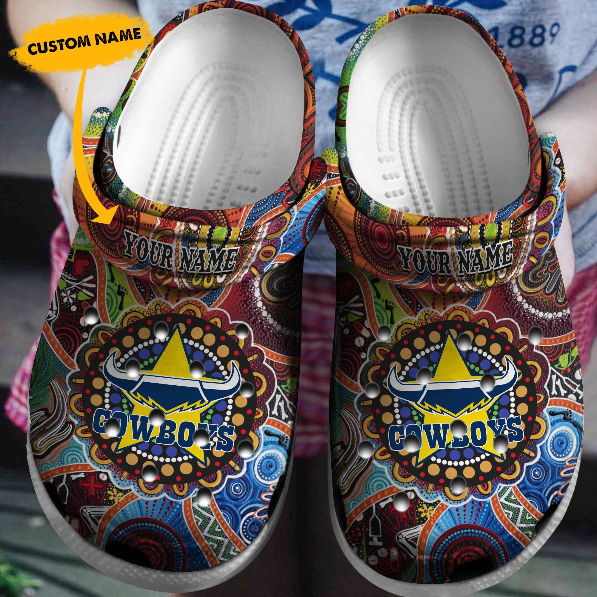 Cronocare North Queensland Cowboys NRLC Naidoc Week Personalized Crocs For Fans Limited Edition