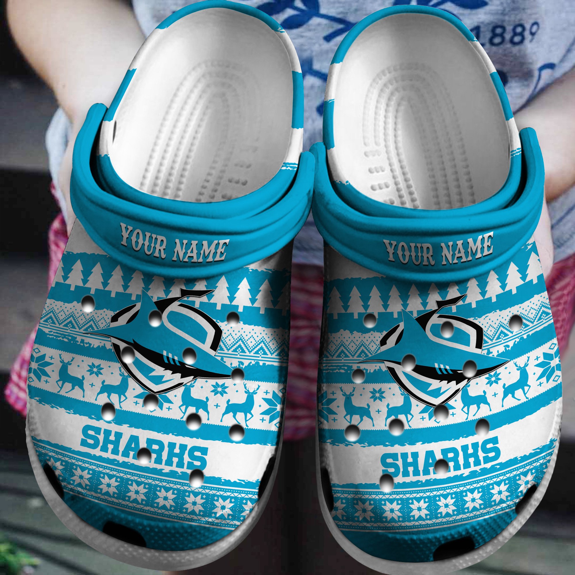 Cronocare Cronulla Sharks NRL Personalized Crocshoes For Fans