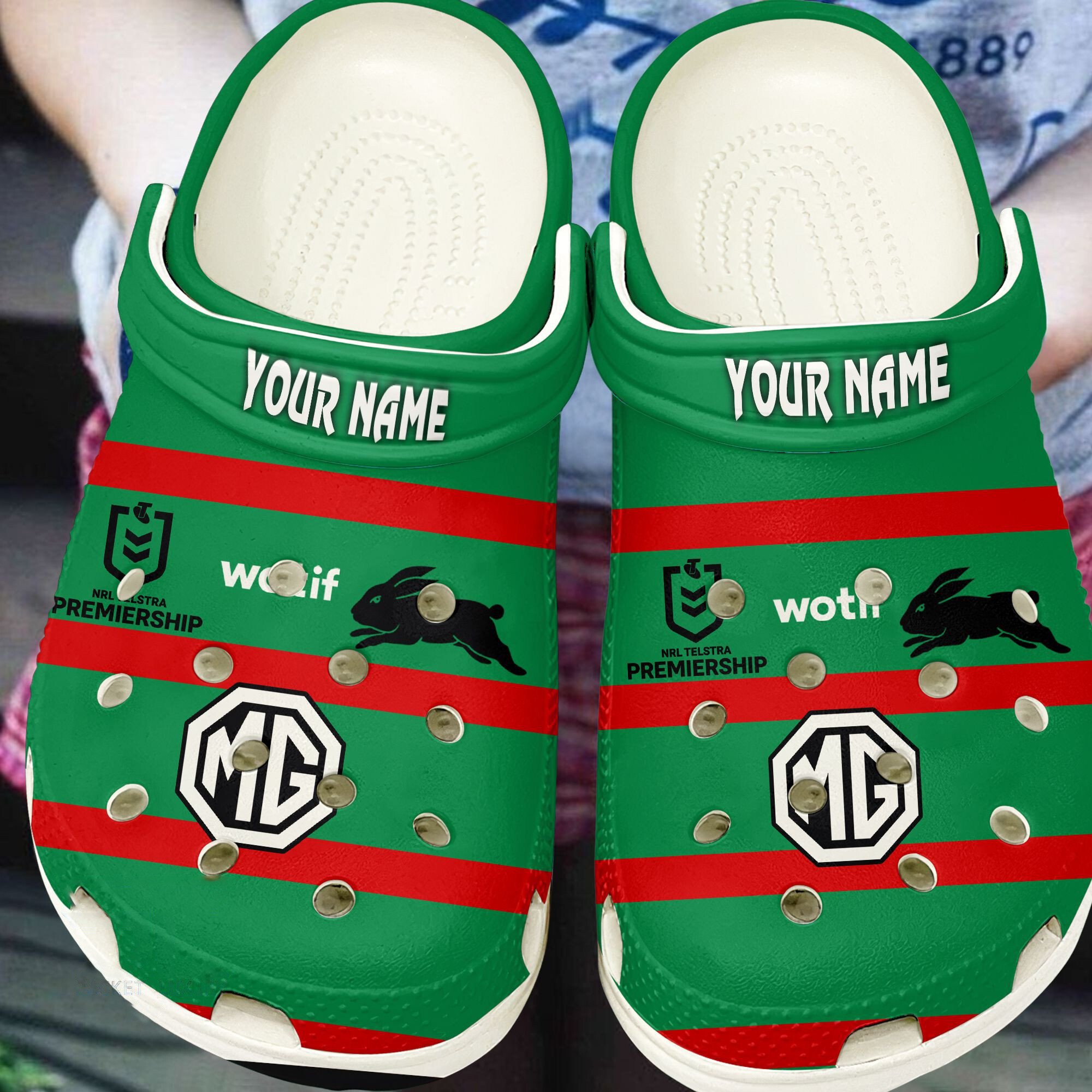 Cronocare South Sydney Rabbitohs NRL 3D Crocs Personalized Gift For Fans For Father