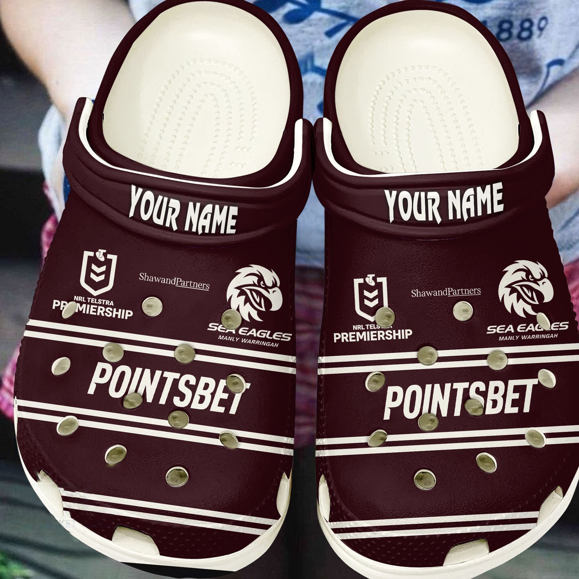 Cronocare Manly-Warringah Sea Eagles NRL 3D Crocs Personalized Gift For Fans For Father