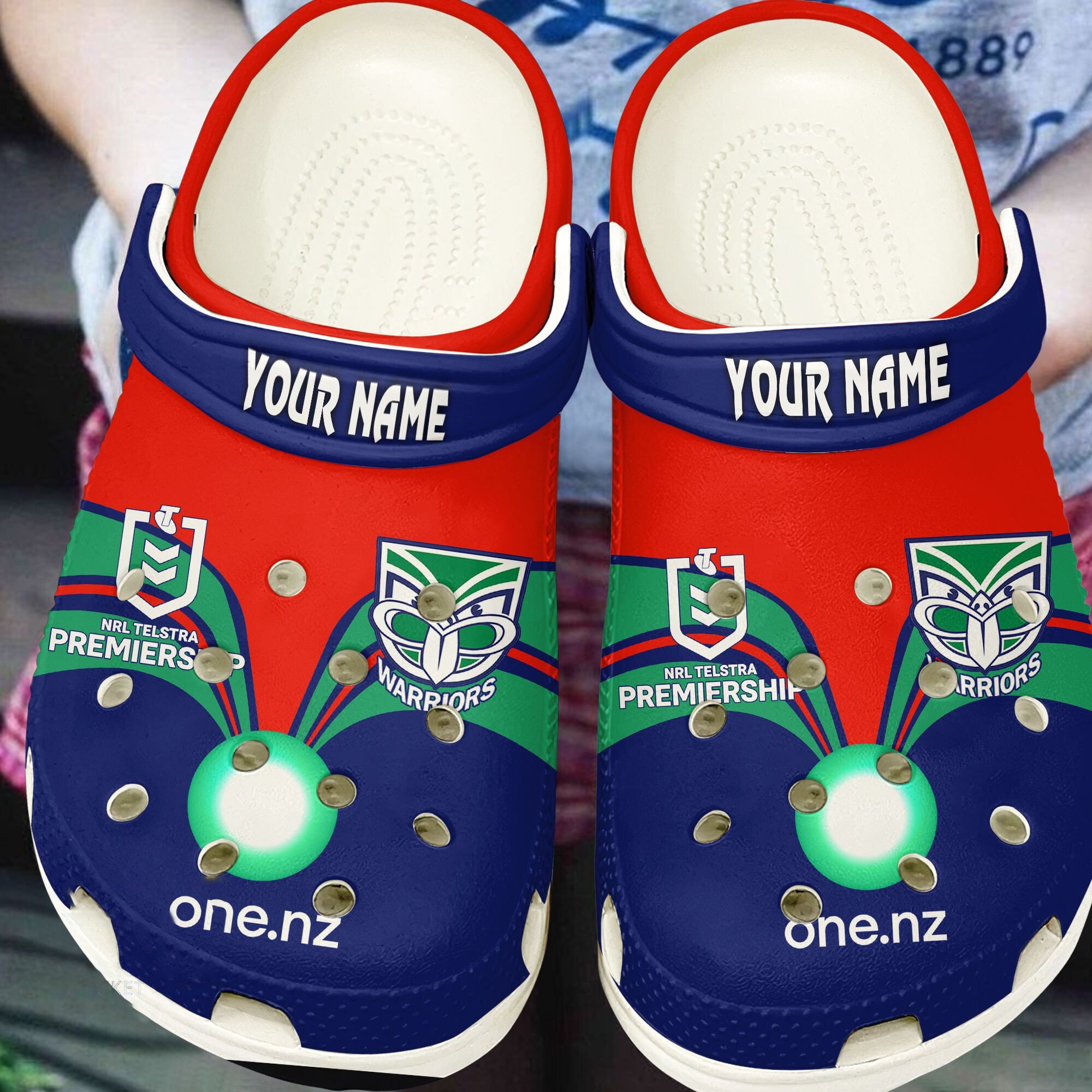 Cronocare New Zealand Warriors NRL 3D Crocs Personalized Gift For Fans For Father