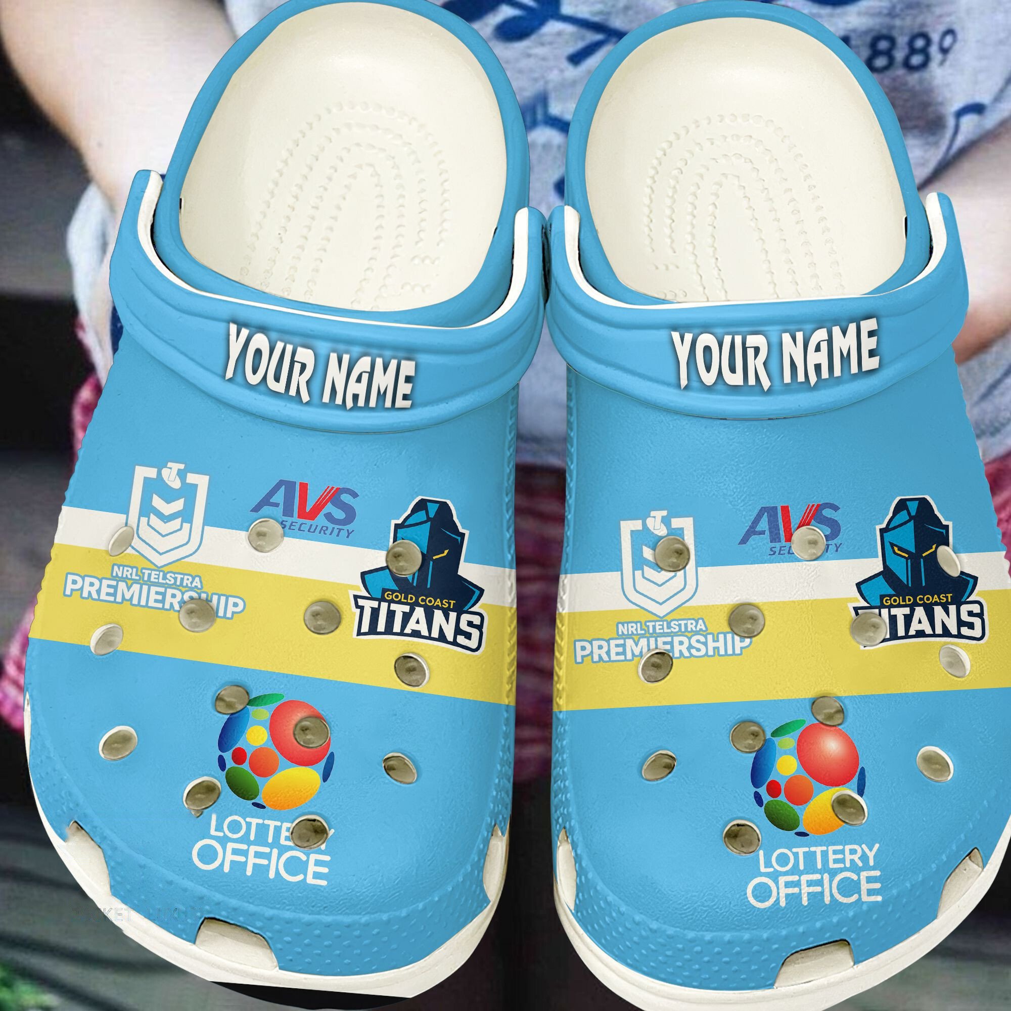 Cronocare Gold Coast Titans NRL 3D Crocs Personalized Gift For Fans For Father