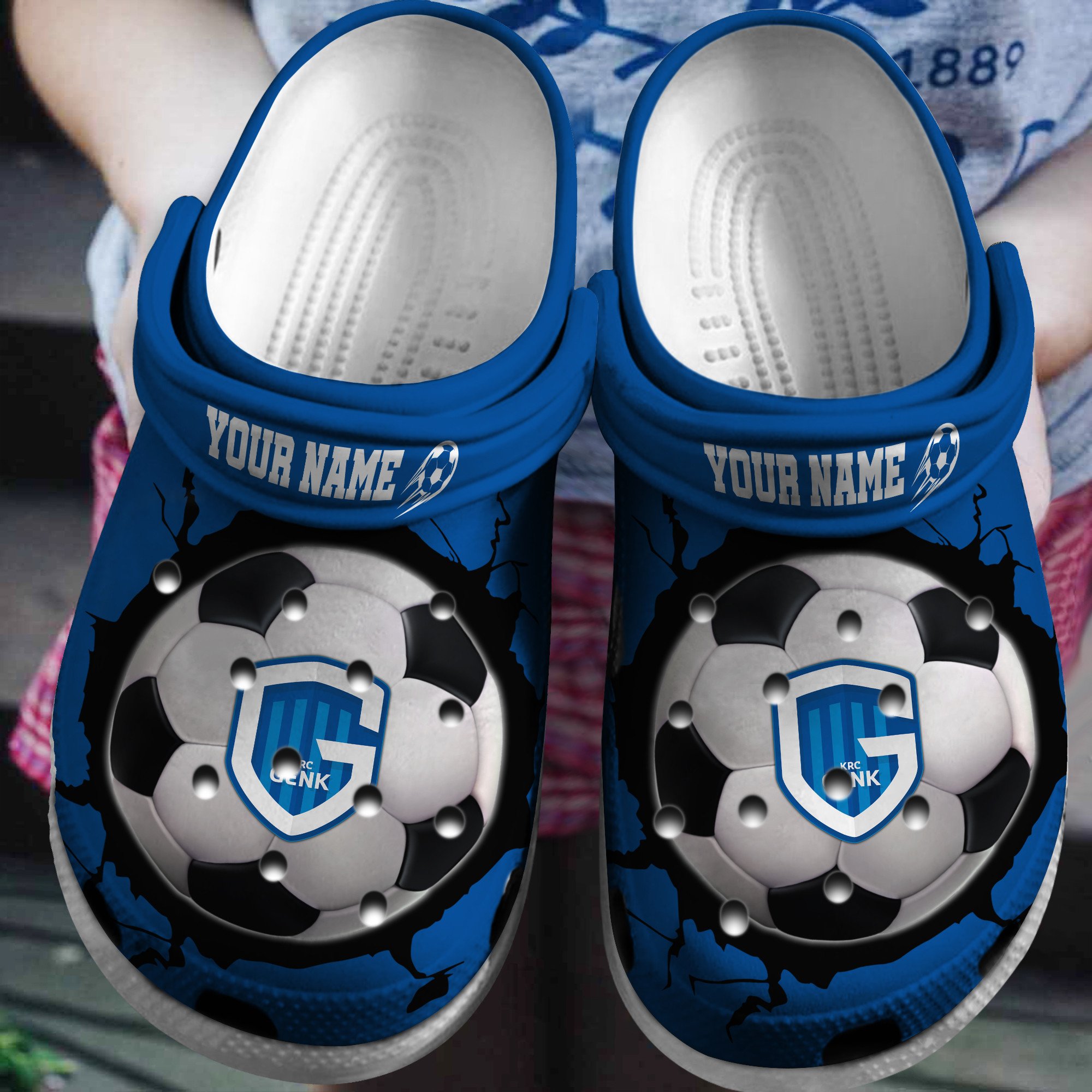 Cronocare KRC Genk JPL Personalized Football Crocshoes For Fans
