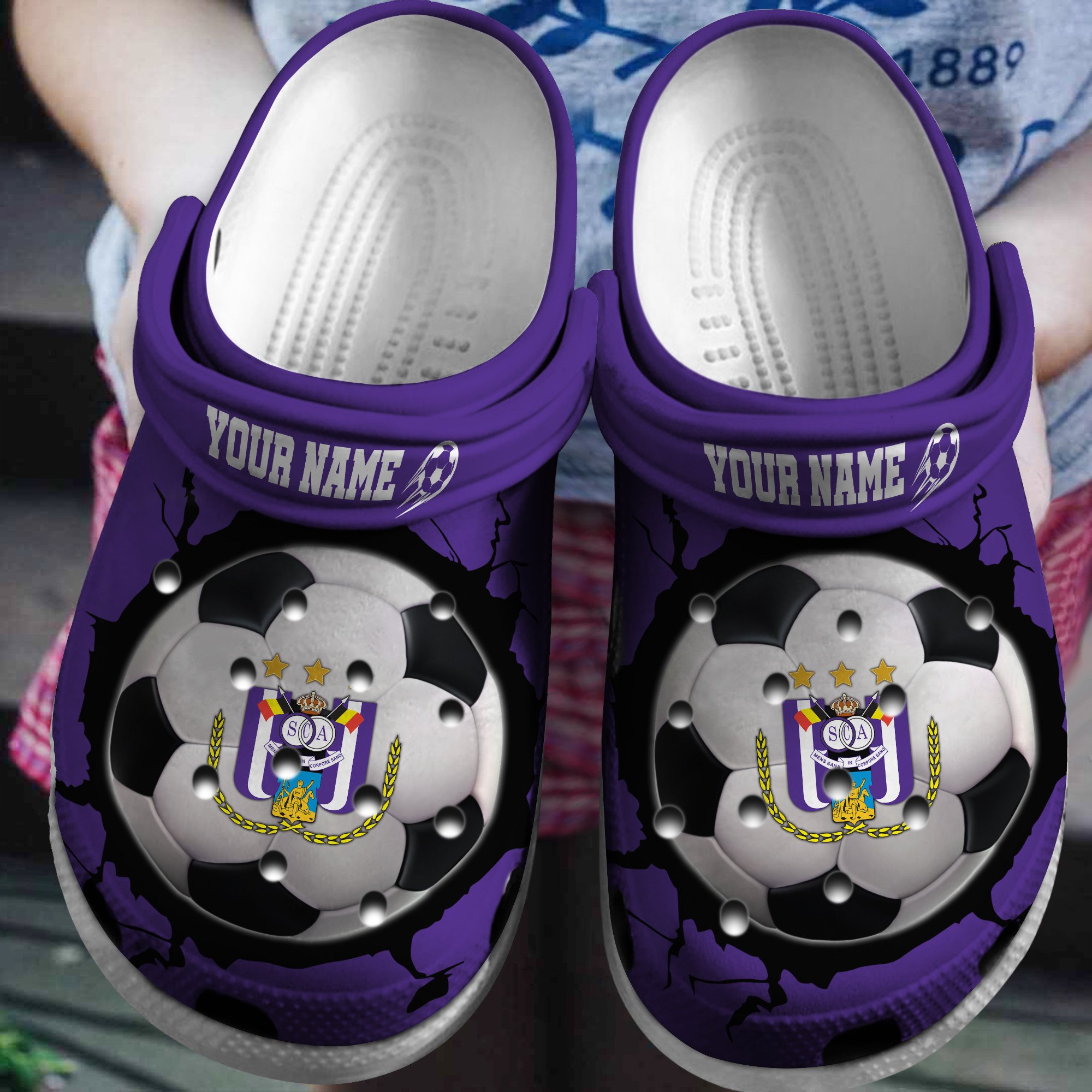 Cronocare RSC Anderlecht JPL Personalized Football Crocshoes For Fans