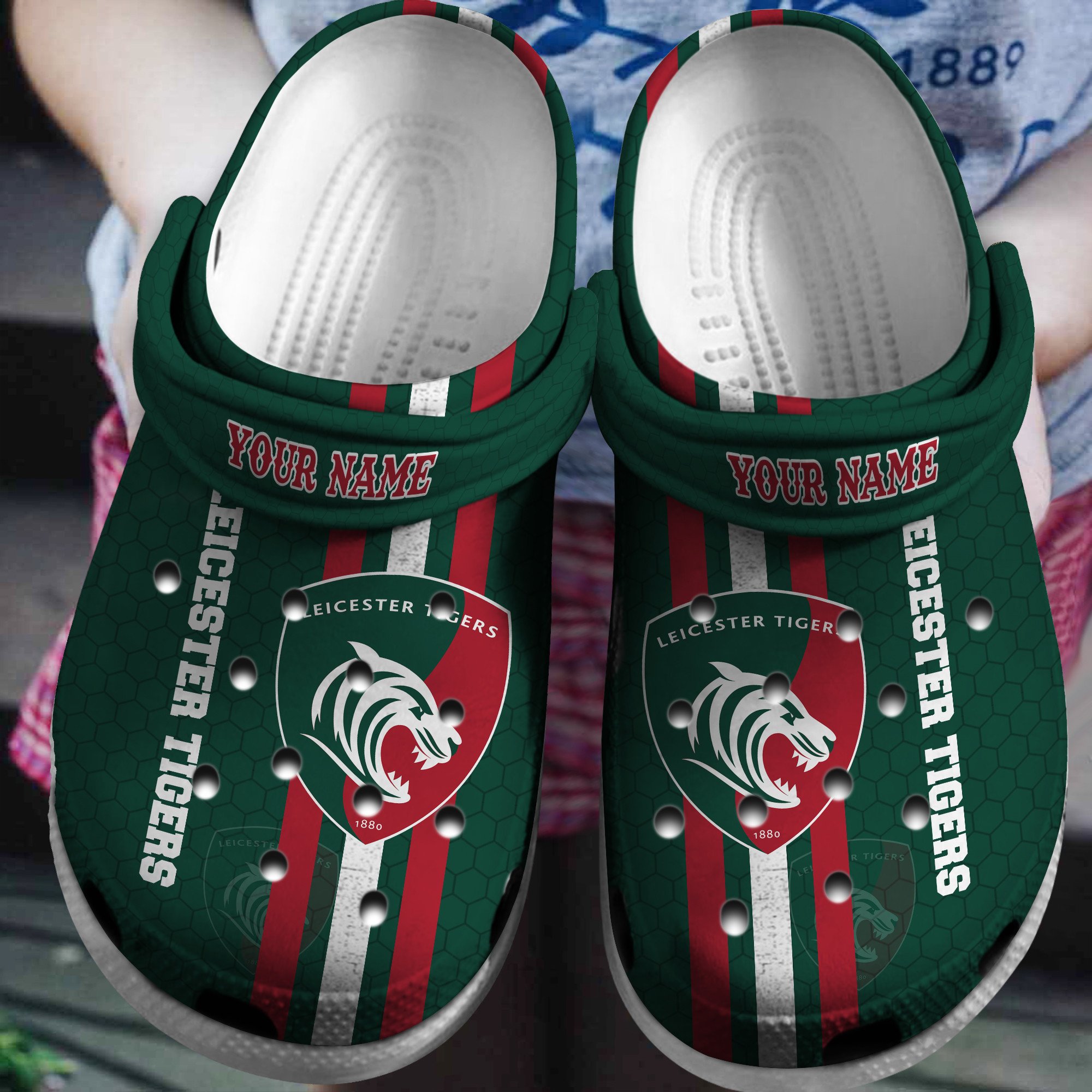 Cronocare Leicester Tigers PR Personalized Crocs For Fans