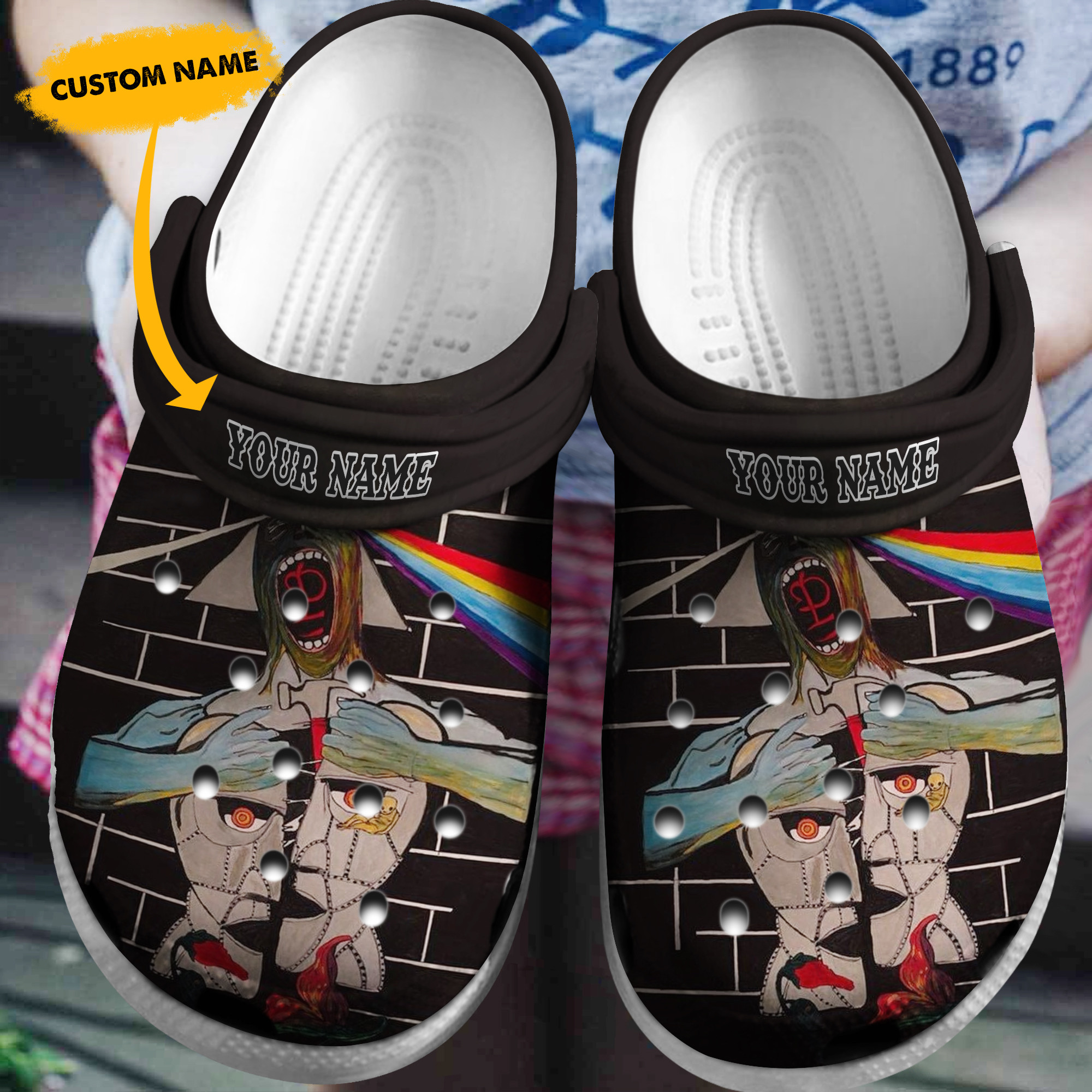 Cronocare Pink Floyd Personalized Crocs For Fans
