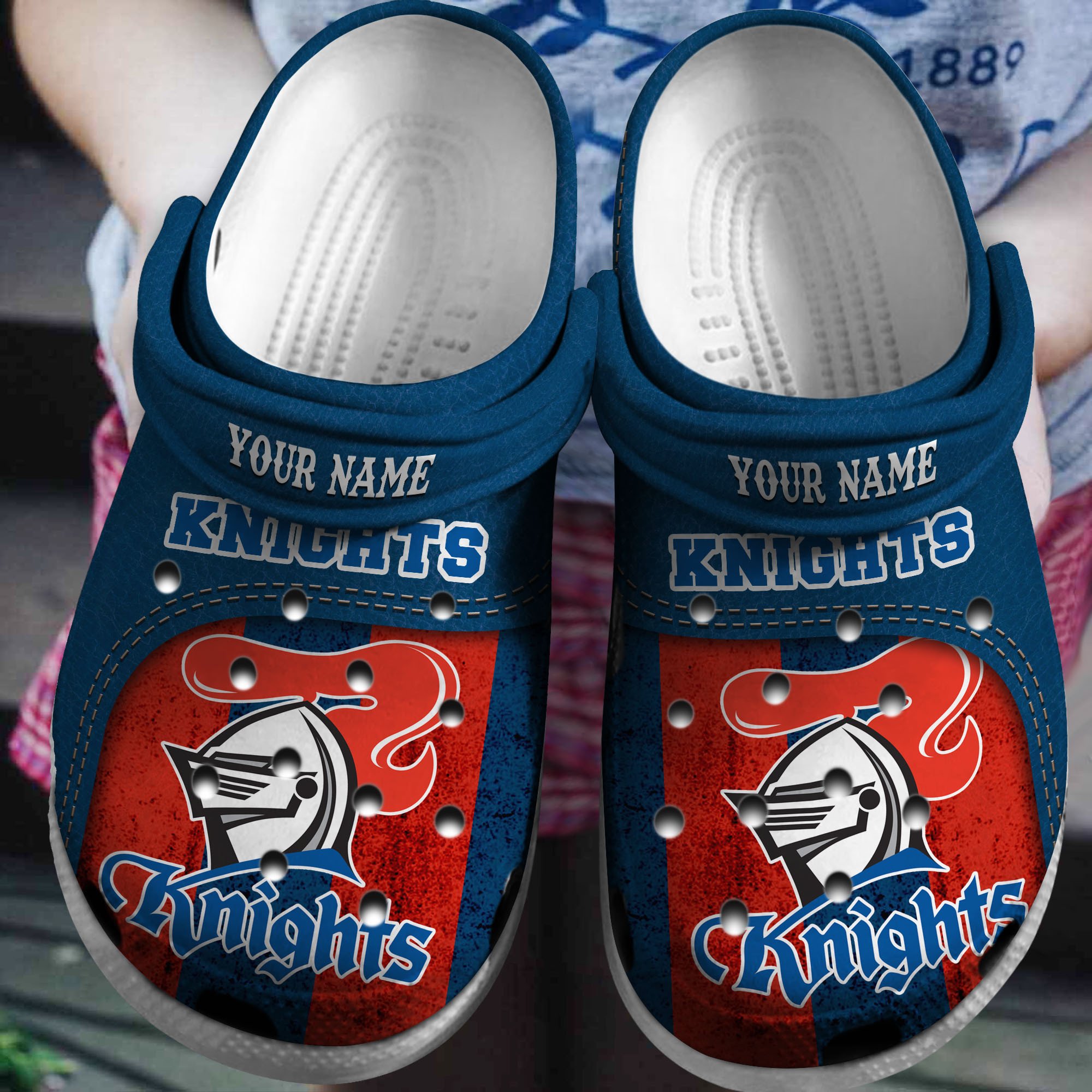 Cronocare Knights NRL Personalized Crocshoes Gift For Fan