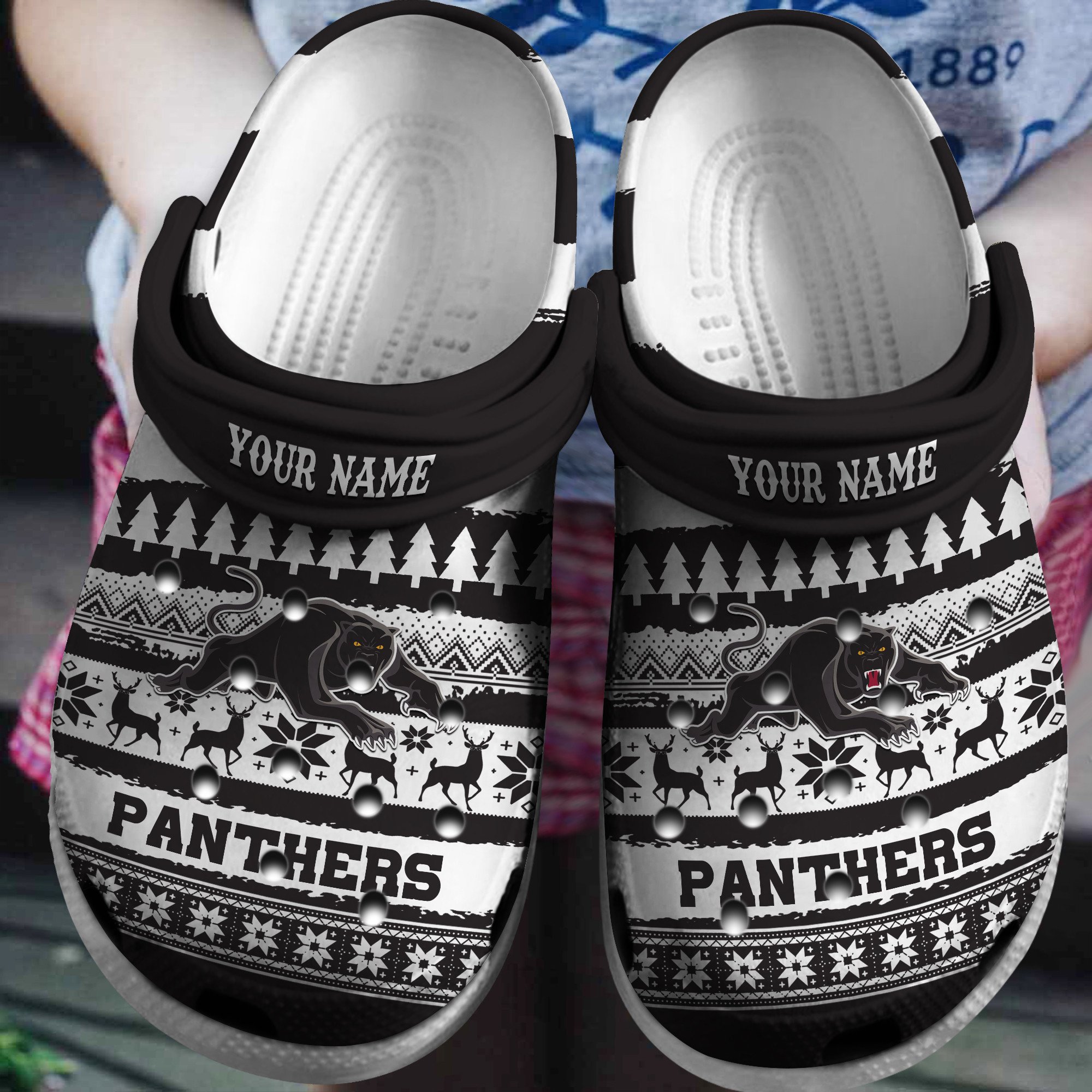 Cronocare Panthers NRL Personalized Crocshoes For Fans