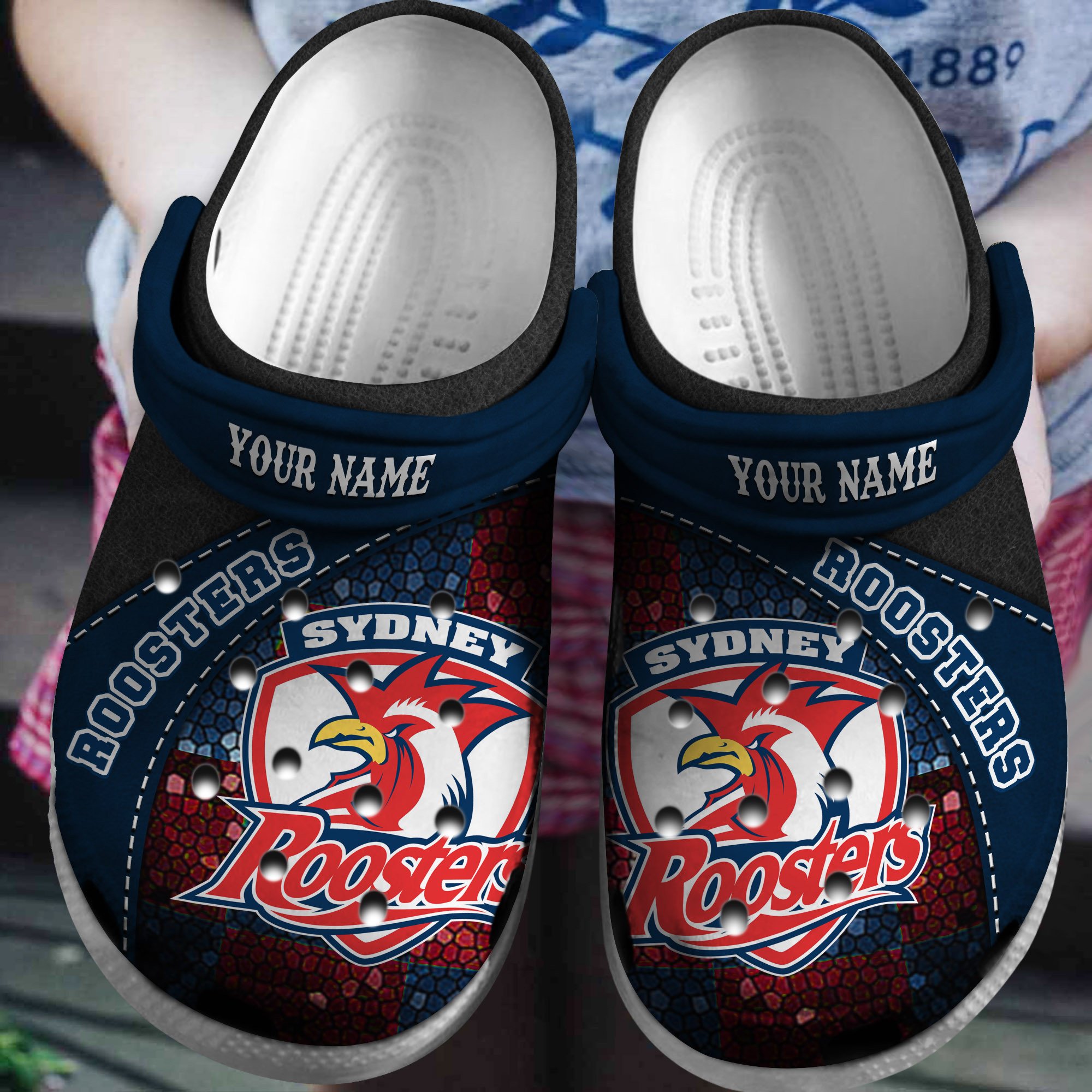 Cronocare Roosters NRL Personalized Crocshoes Gift For Fan