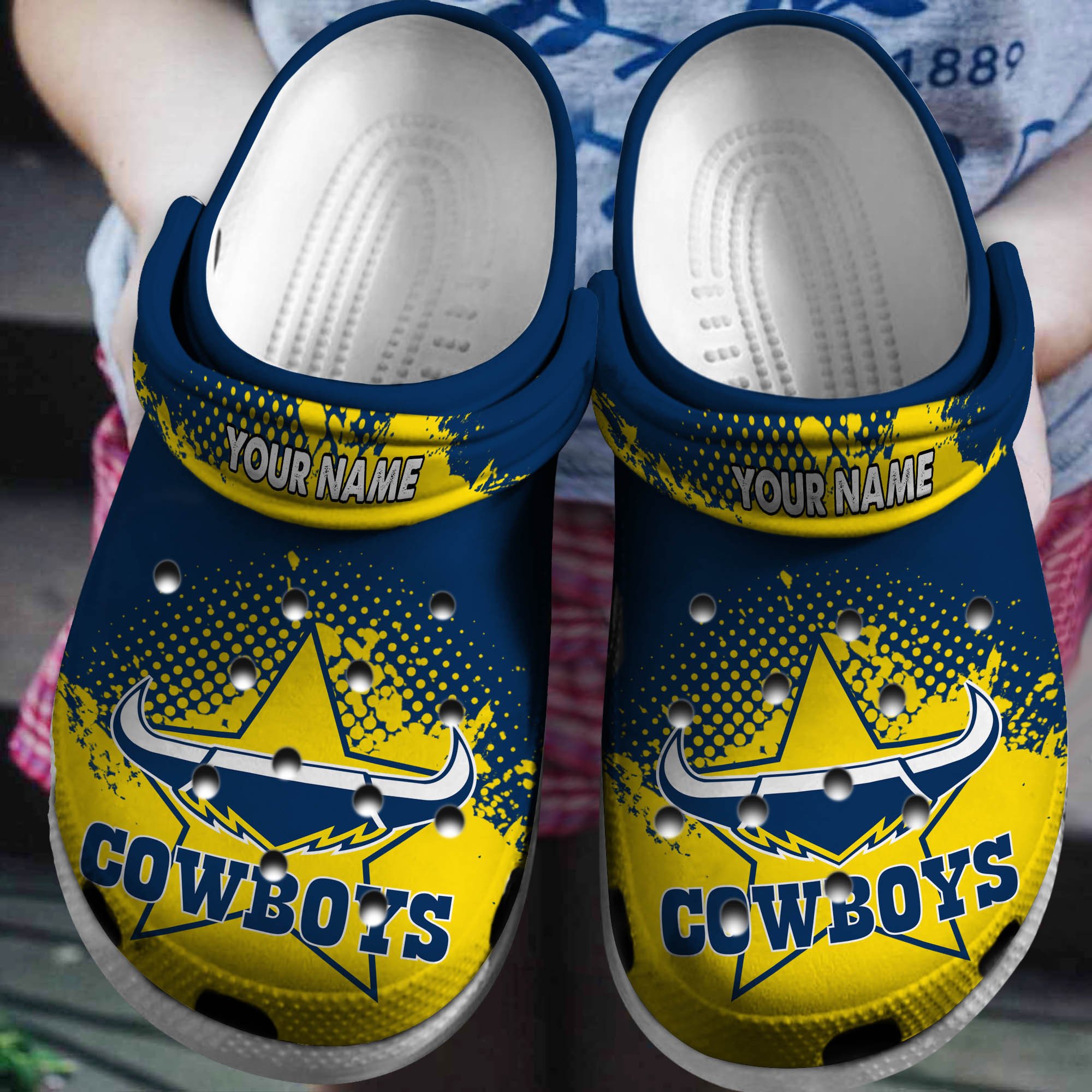 Cronocare Cowboys NRL Personalized New Crocshoes Gifts For Fans