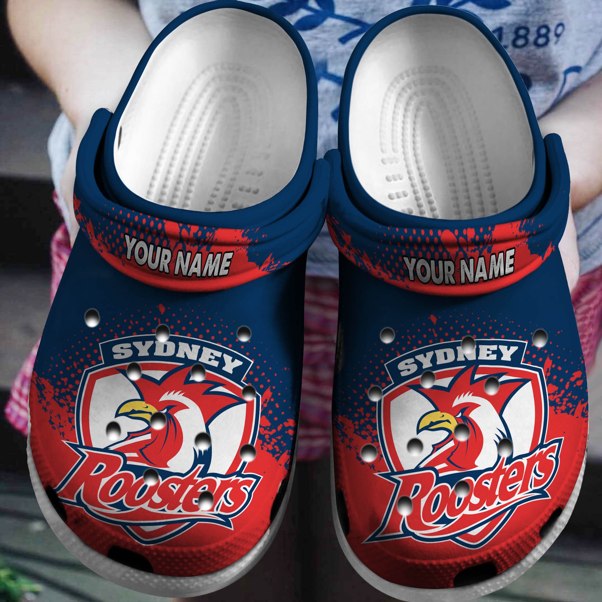 Cronocare Roosters NRL Personalized New Crocshoes Gifts For Fans