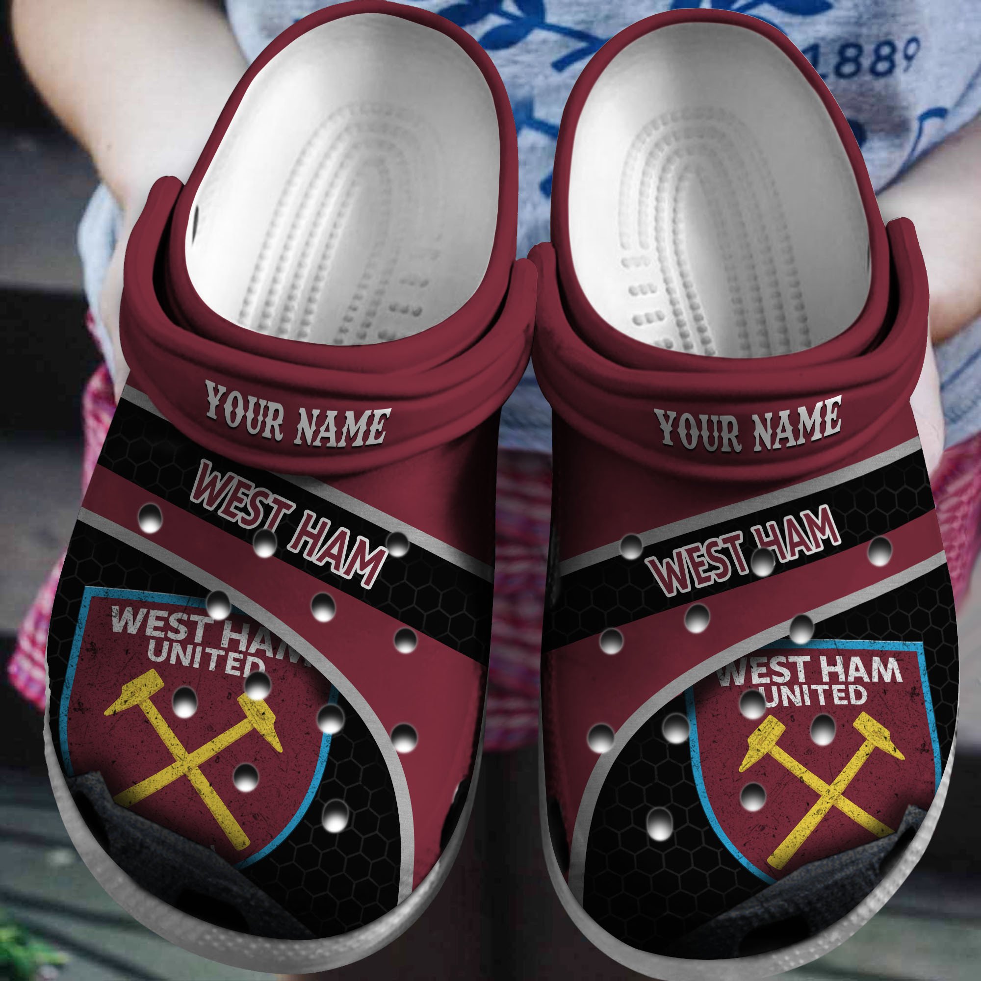 Cronocare West Ham United EPL Personalized Crocshoes Gift For Fan