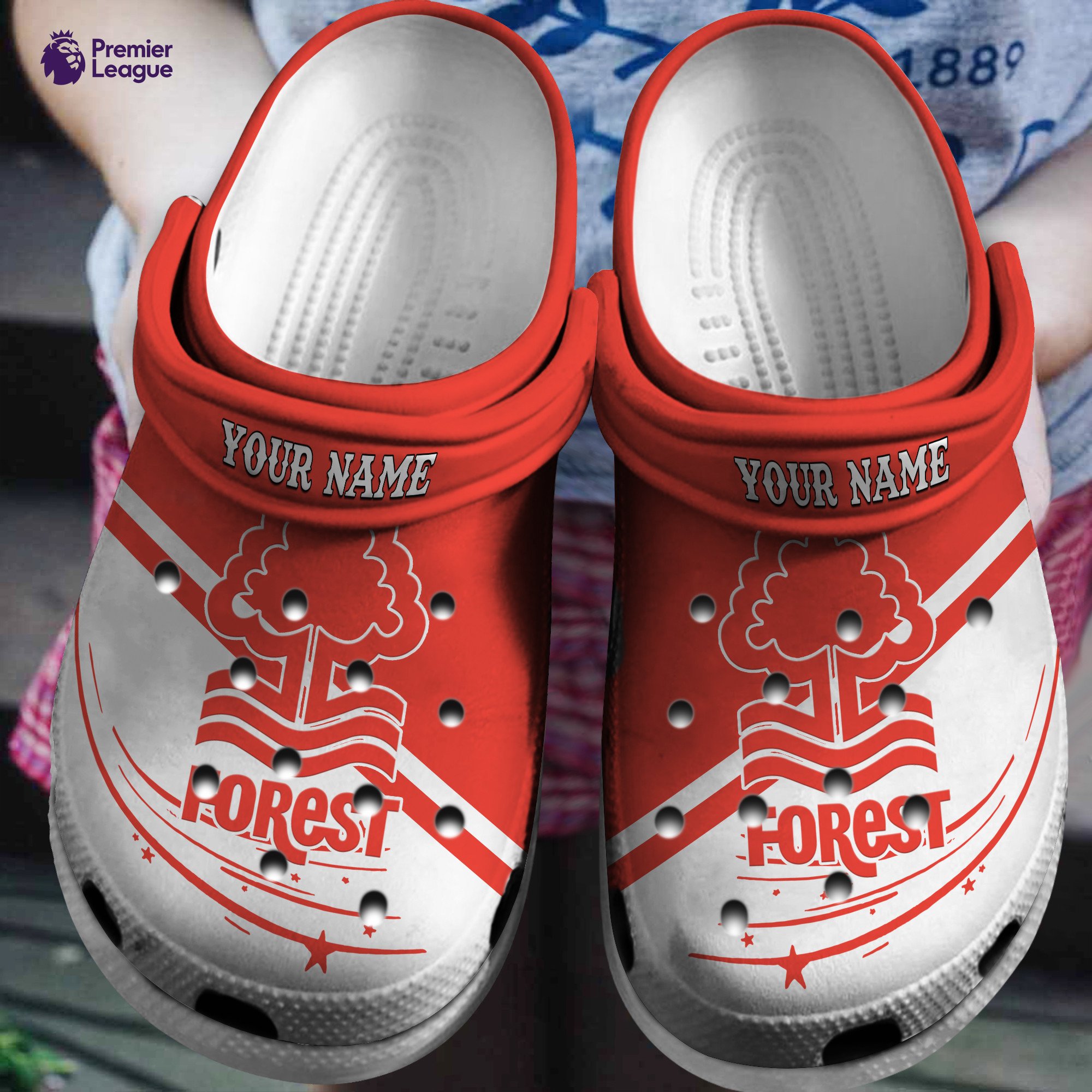 Cronocare Nottingham Forest EPL Personalized Crocs For Fans