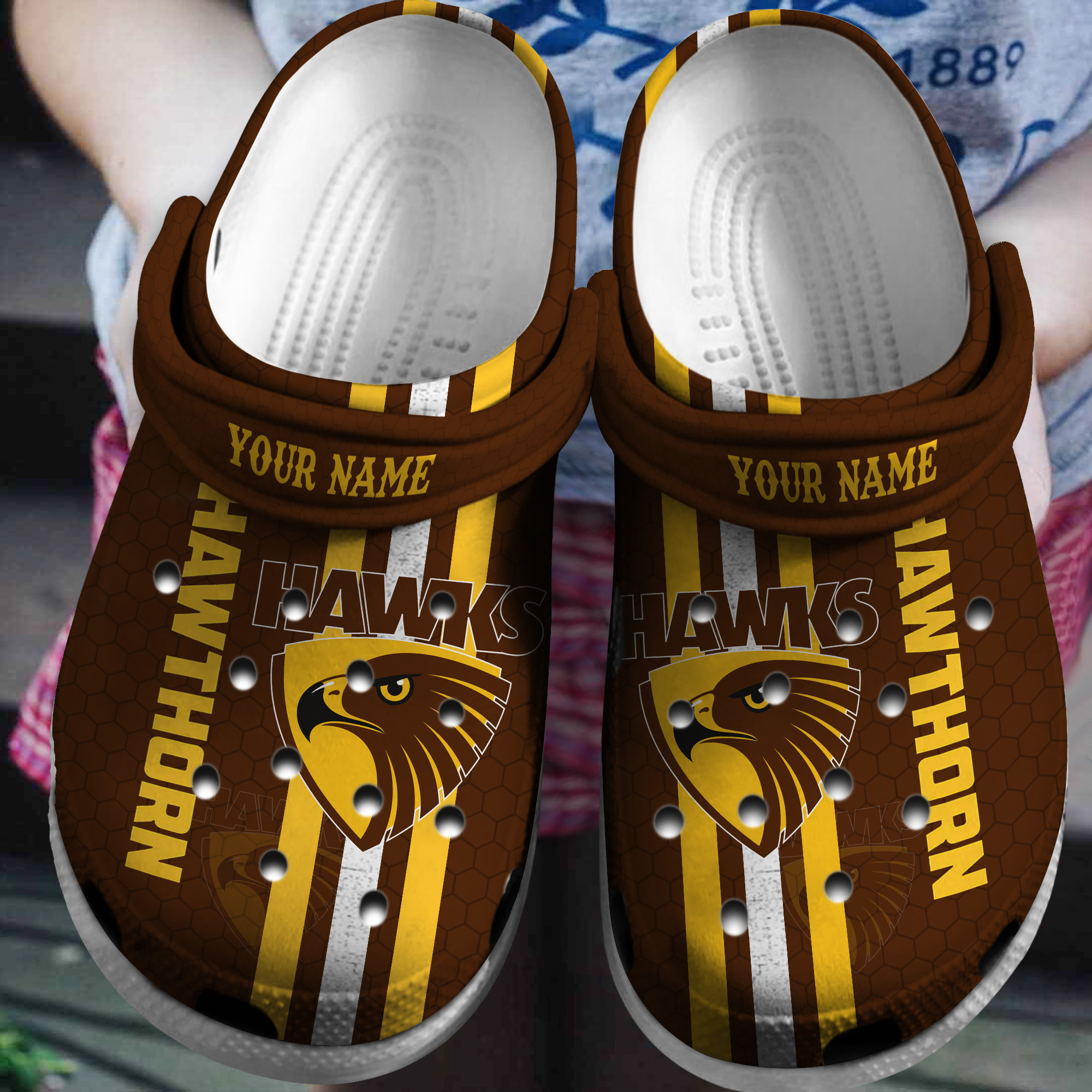 Cronocare Hawthorn AFL  Personalized Crocs For All Fans