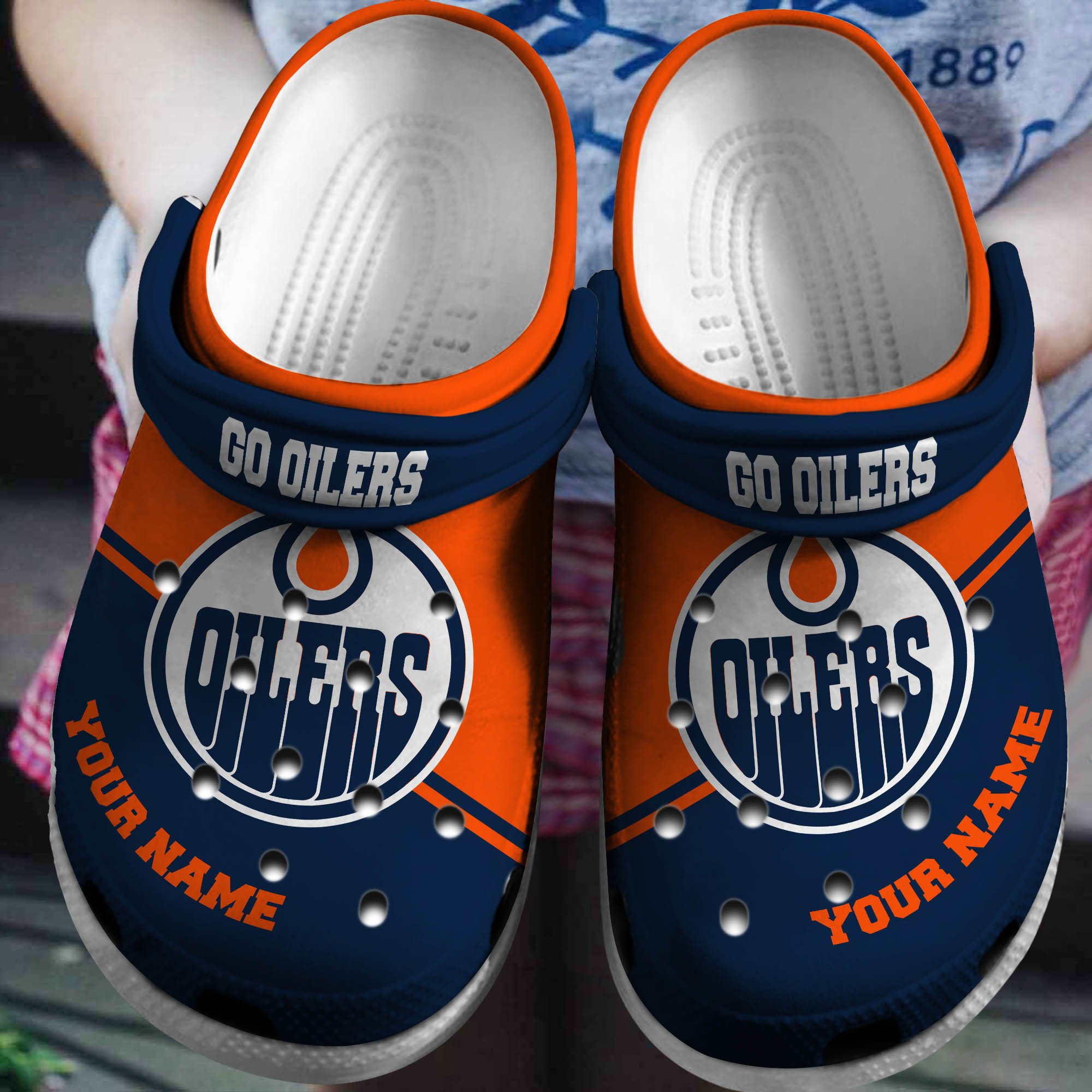 Cronocare Edmonton Oilers NHL New Personalized Crocshoes Gifts For Fans