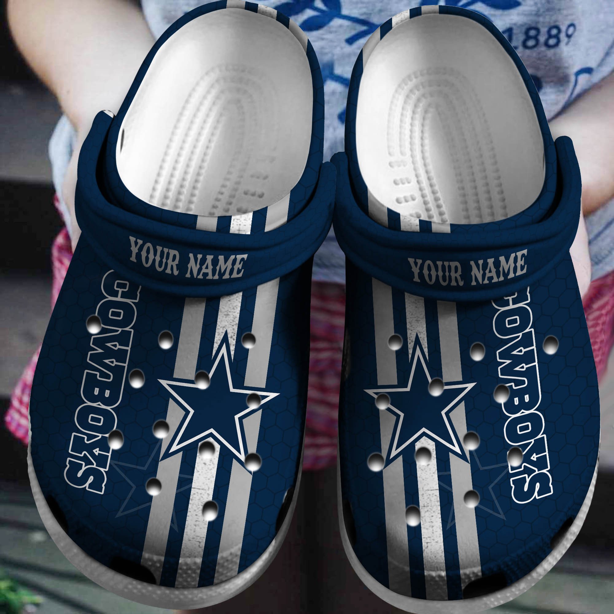 Cronocare Dallas Cowboys NFL Personalized Crocshoes Gifts For Fans