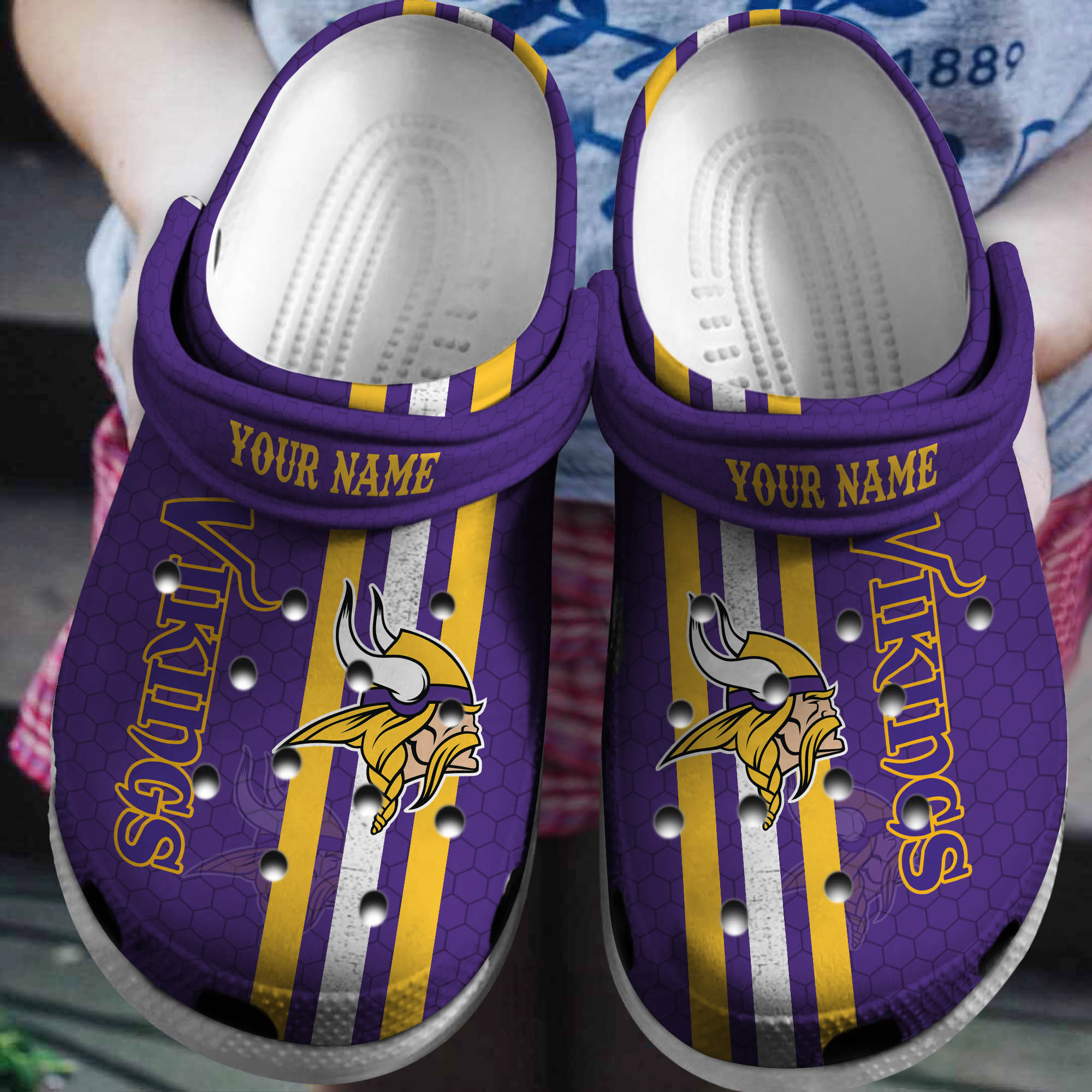 Cronocare Minnesota Vikings NFL Personalized Crocshoes Gifts For Fans
