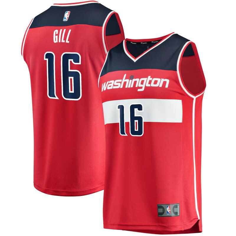 Anthony Gill Washington Wizards Fast Break Replica Jersey – Icon Edition – Red
