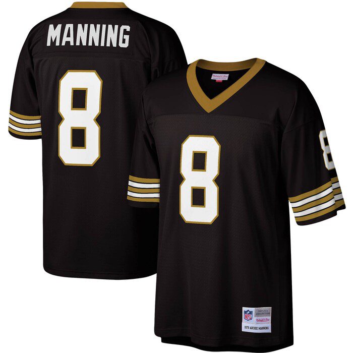 NFL Archie Manning New Orleans Saints Legacy Replica Jersey – Black