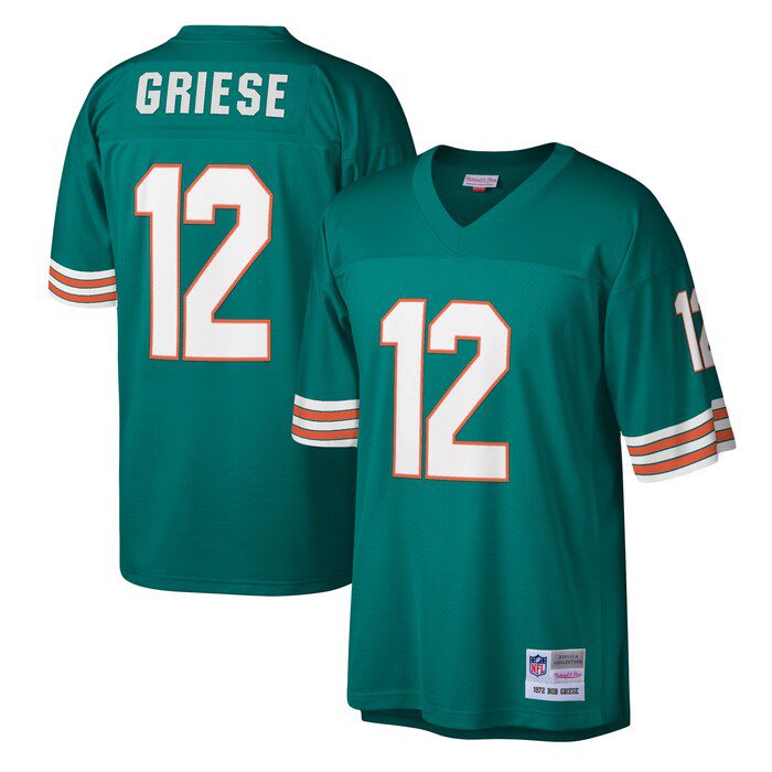 NFL Bob Griese Miami Dolphins Legacy Replica Jersey – Aqua