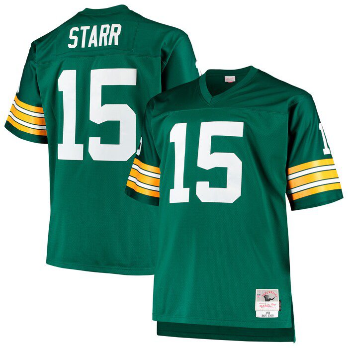 NFL Bart Starr Green Bay Packers 1968 Retired Player Replica Jersey – Green