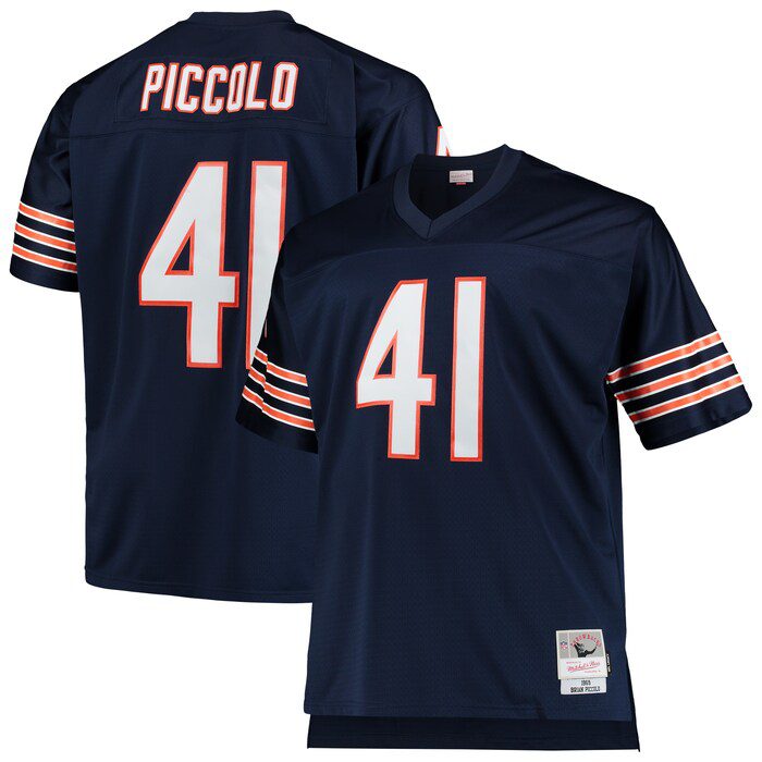 NFL Brian Piccolo Chicago Bears 1969 Retired Player Replica Jersey – Navy